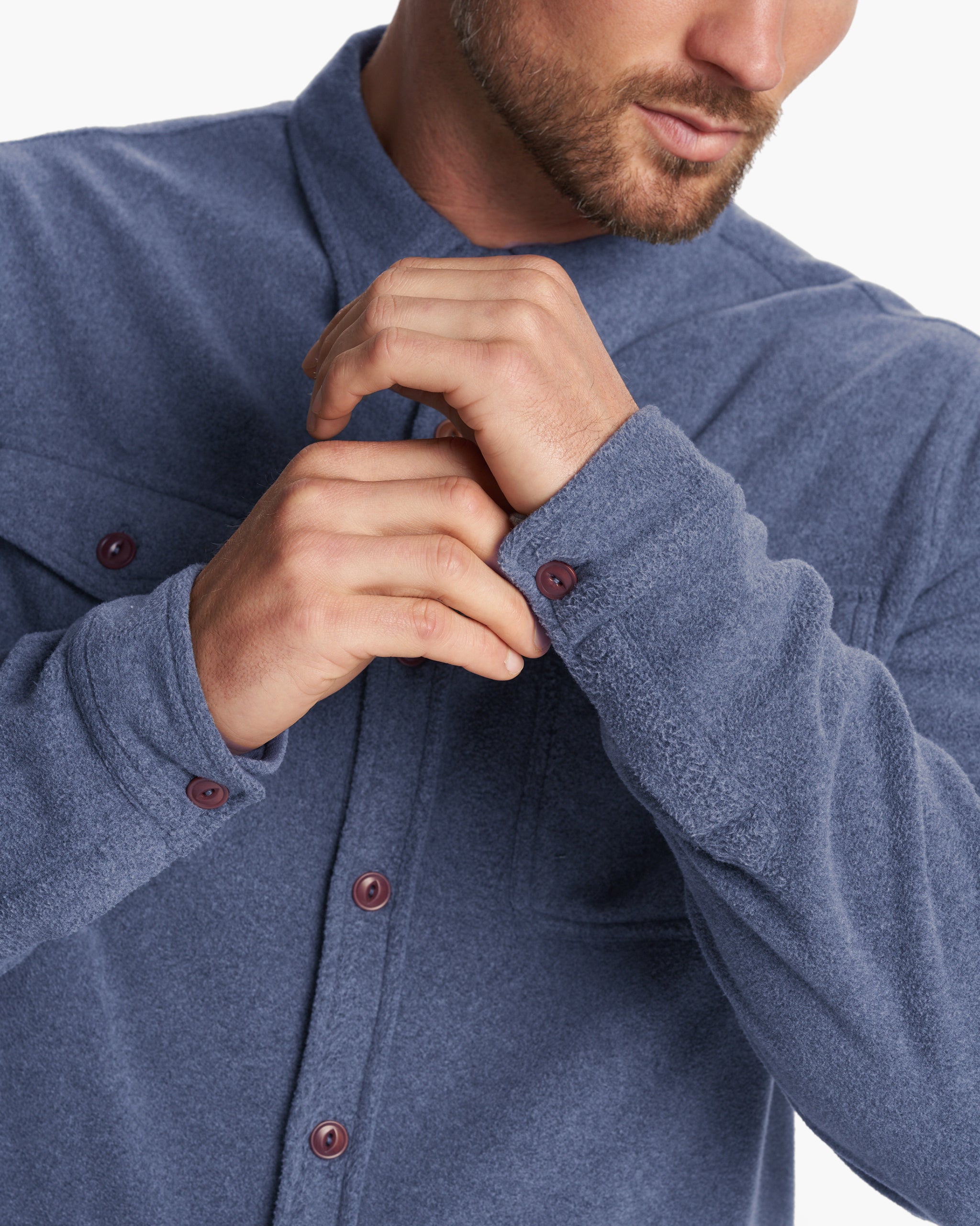 Aspen Shirt Jacket | Azure Heather - Image 2
