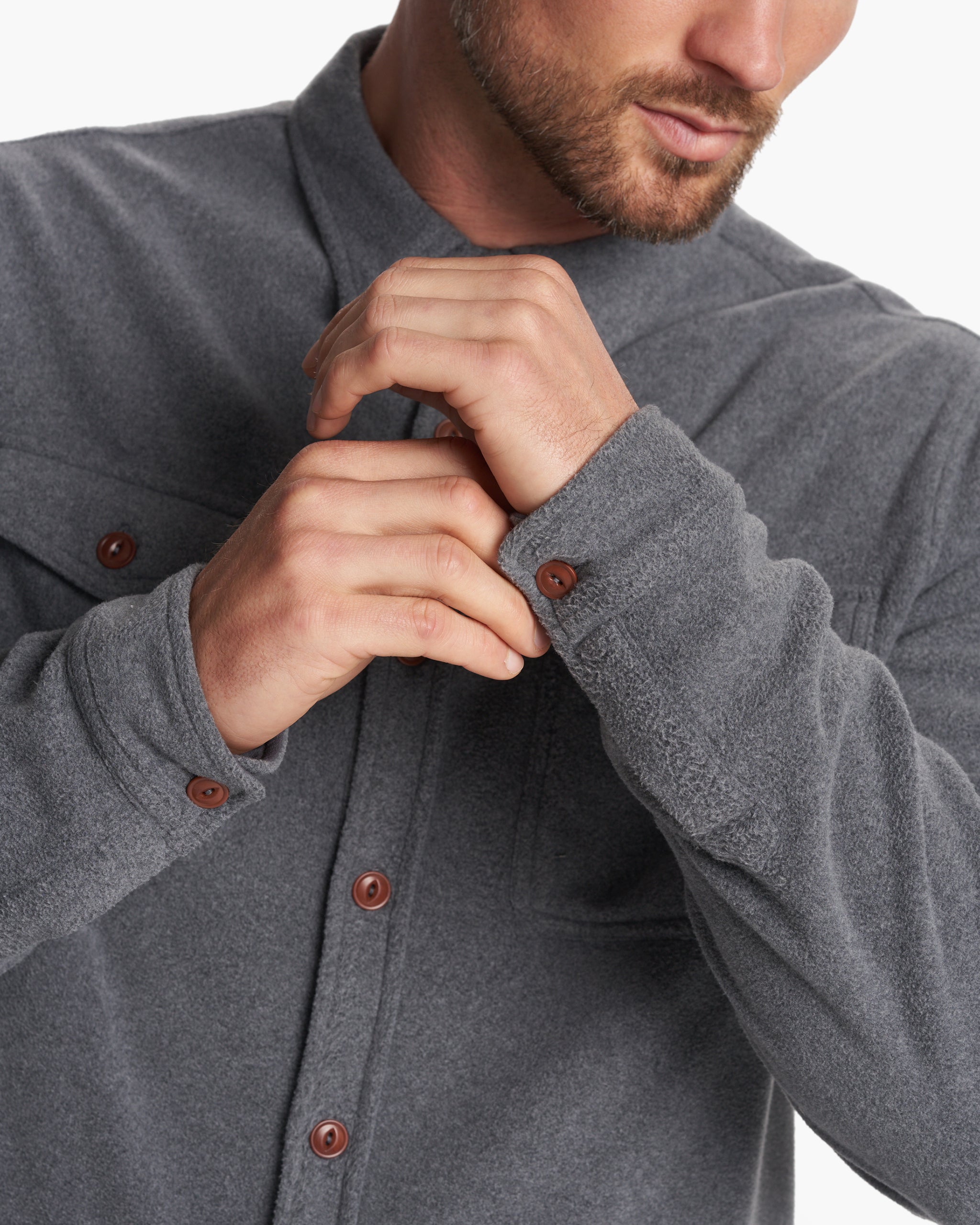 Aspen Shirt Jacket | Heather Grey - Image 2