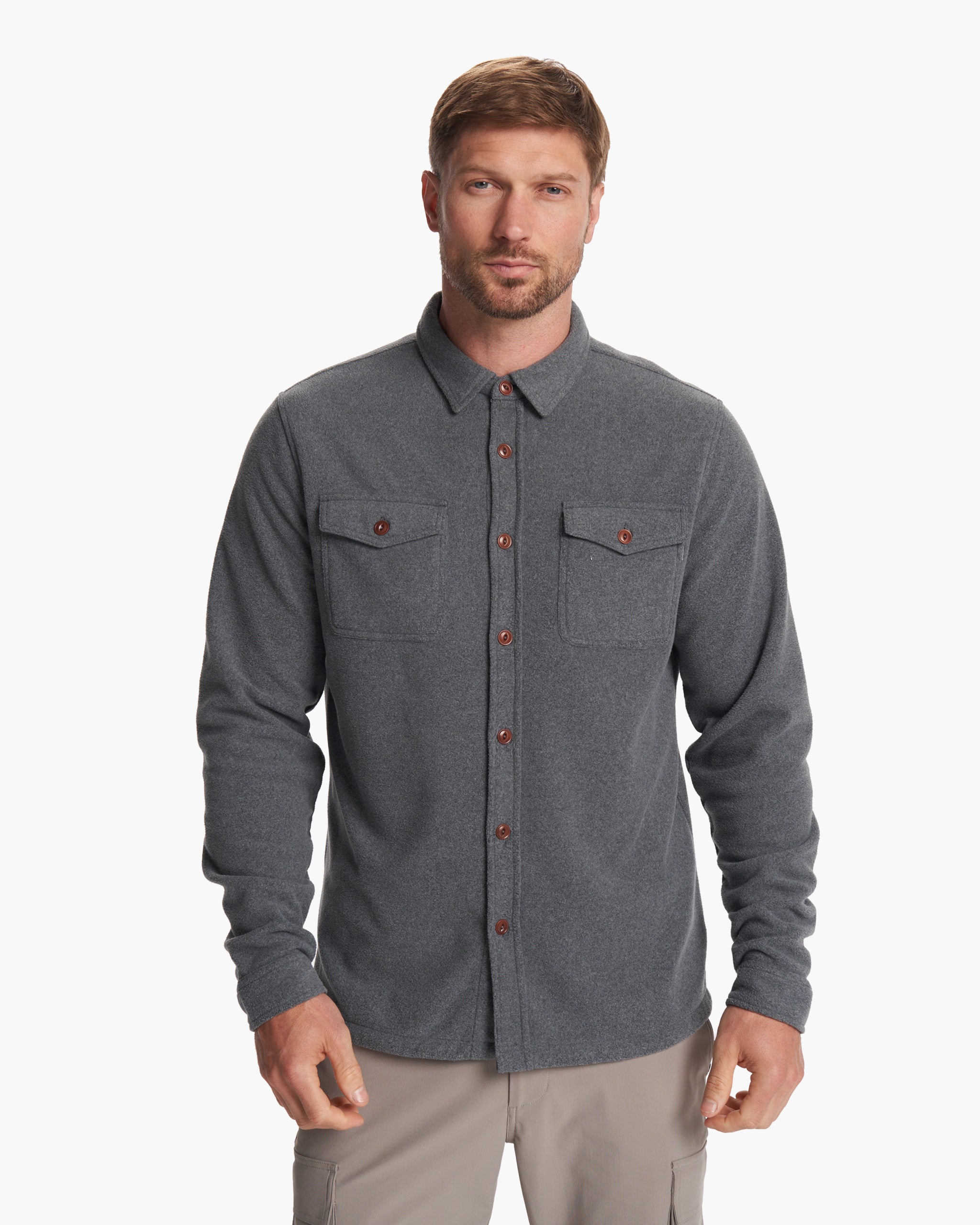Aspen Shirt Jacket | Heather Grey - Image 3