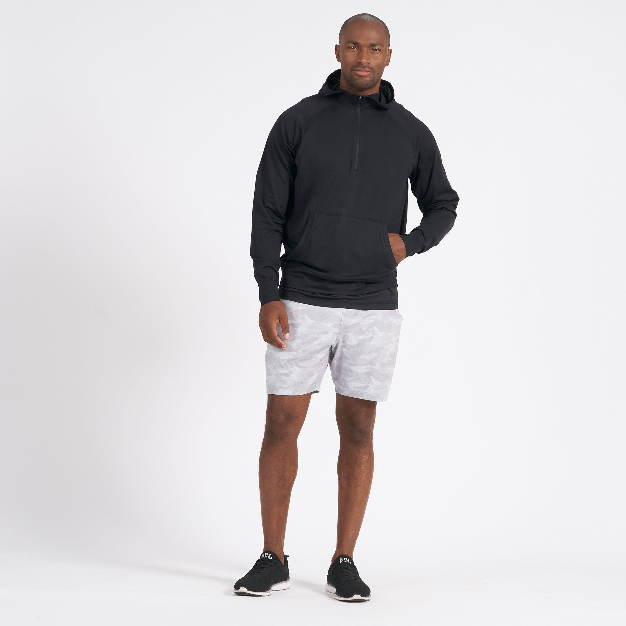 Ponto Performance Half Zip Hoodie | Black - Image 4