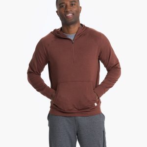 Ponto Performance Half Zip Hoodie | Cedar Heather