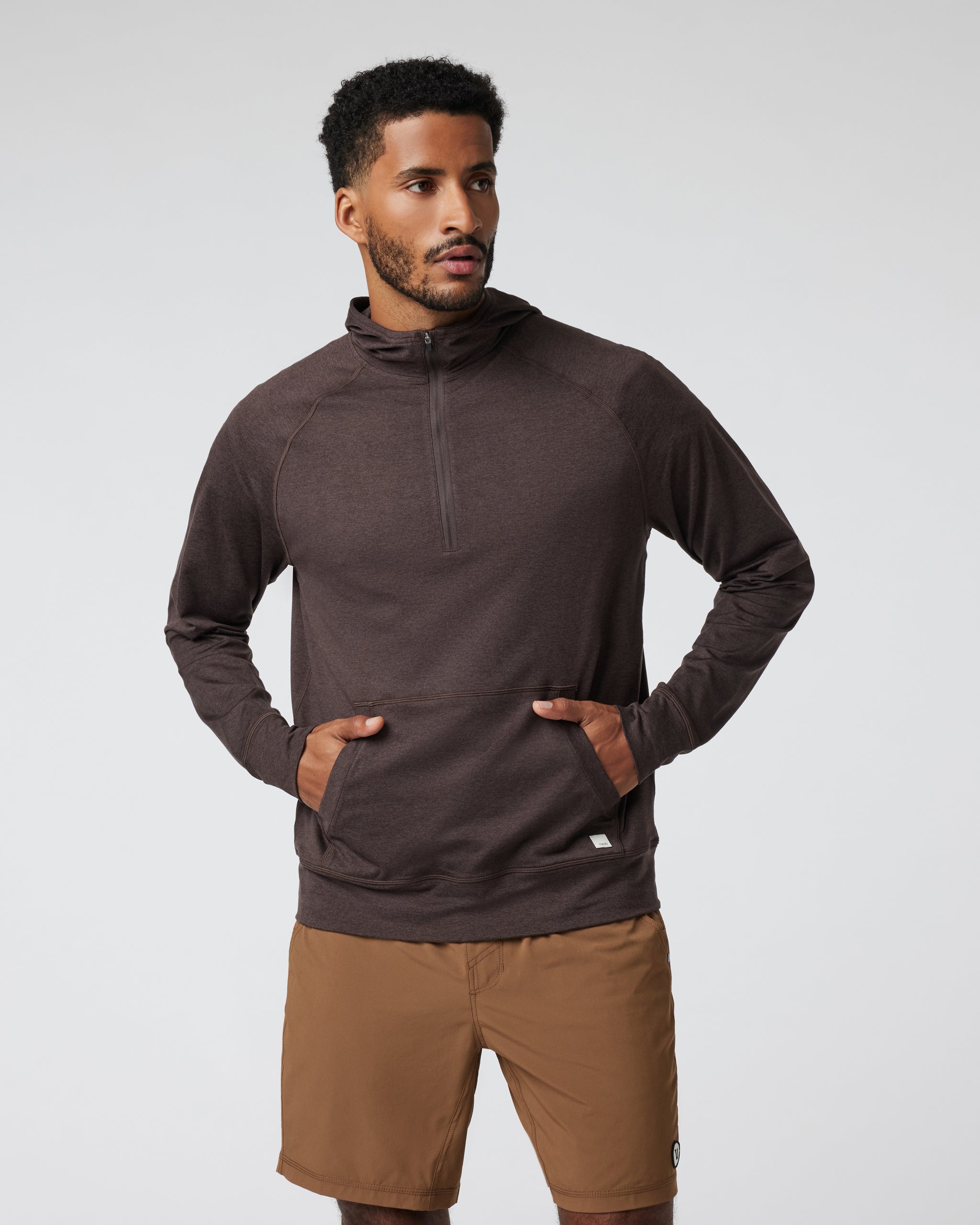 Ponto Performance Half Zip Hoodie | Java Heather