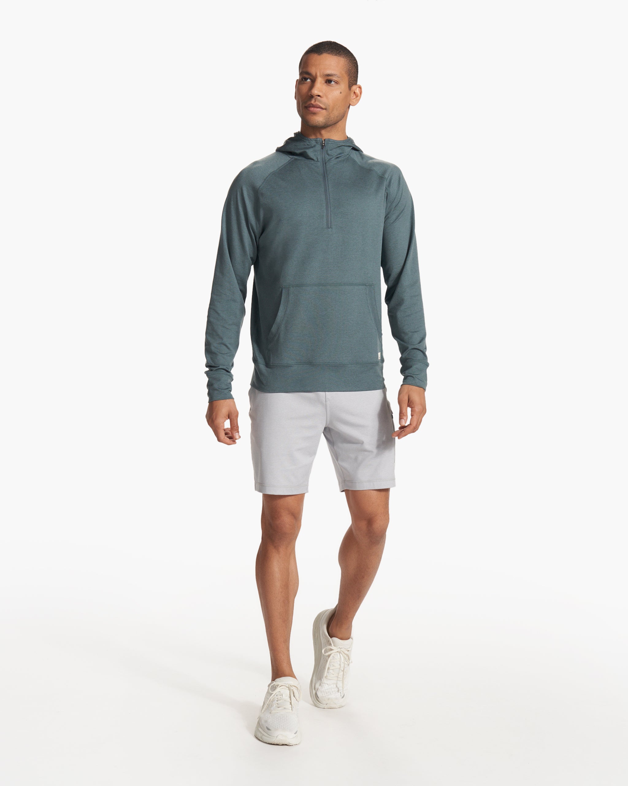 Ponto Performance Half Zip Hoodie | Lake Heather - Image 5