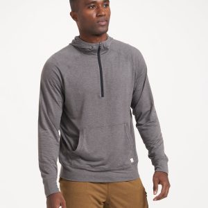 Ponto Performance Half Zip Hoodie | Smoke Heather