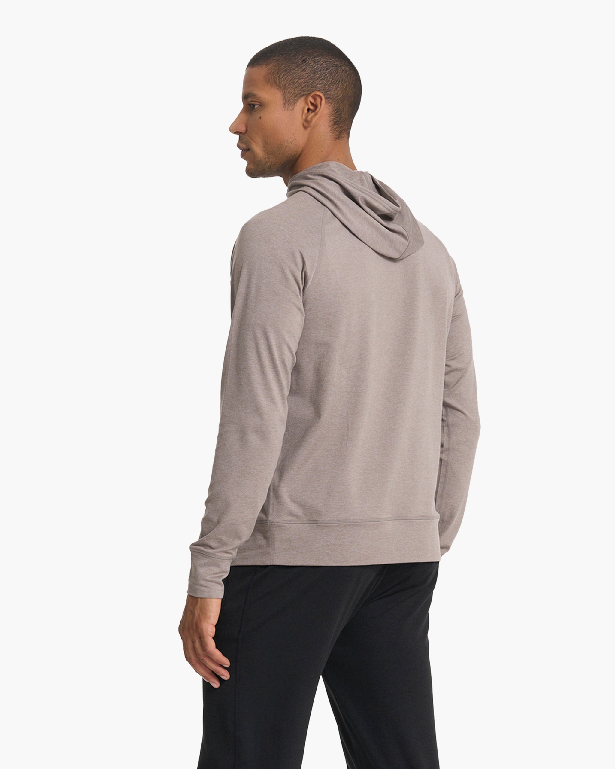 Ponto Performance Half Zip Hoodie | Walnut Heather - Image 3