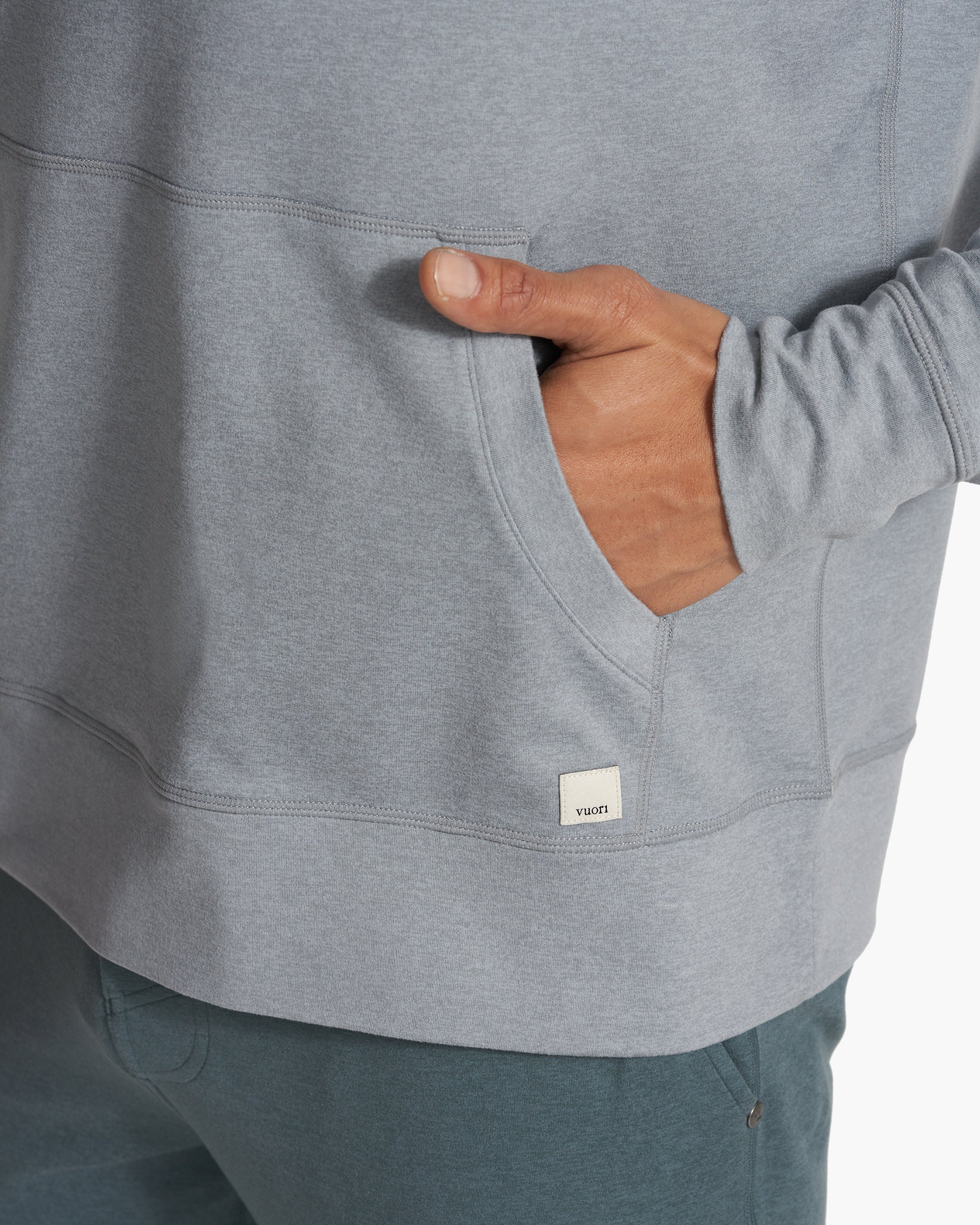 Ponto Performance Half Zip Hoodie | Steel Heather - Image 3