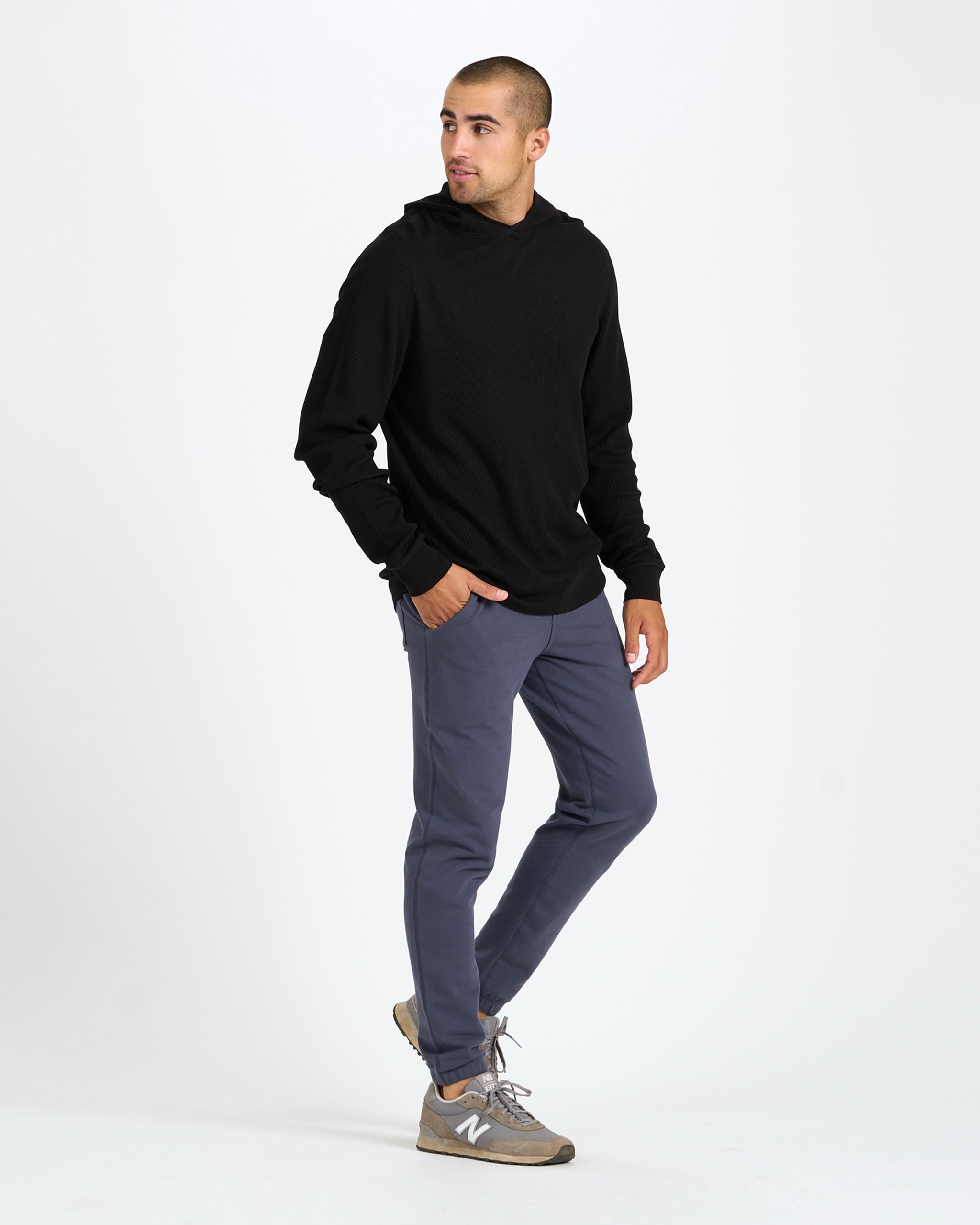 Waffle Hoodie | Black - Image 3