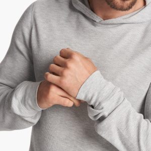 Waffle Hoodie | Light Heather Grey