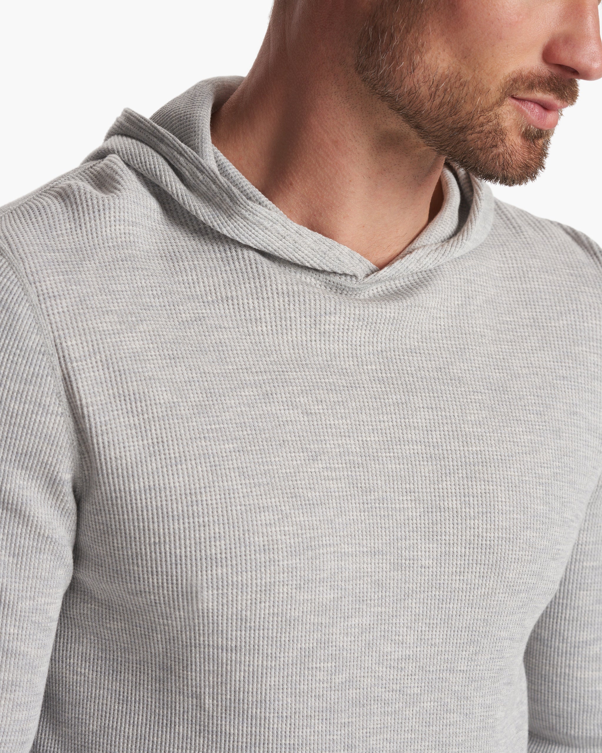 Waffle Hoodie | Light Heather Grey - Image 5
