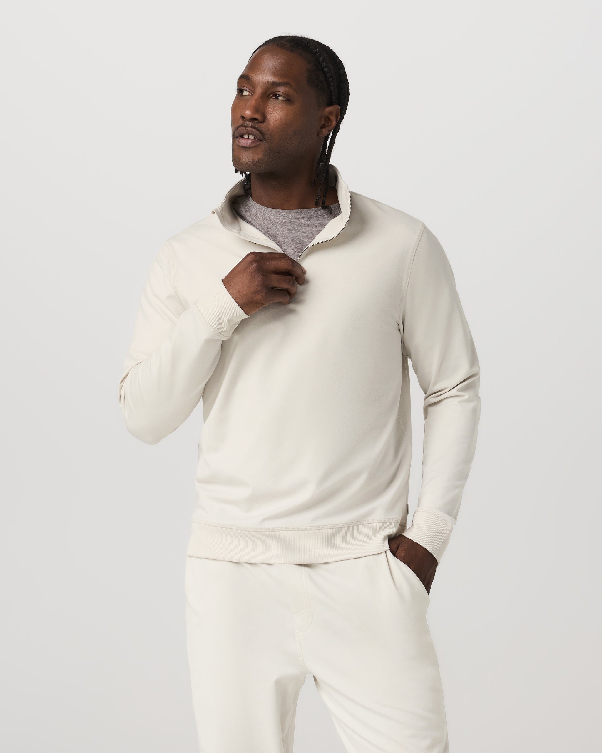 Coronado Half Zip | Ivory Heather - Image 5