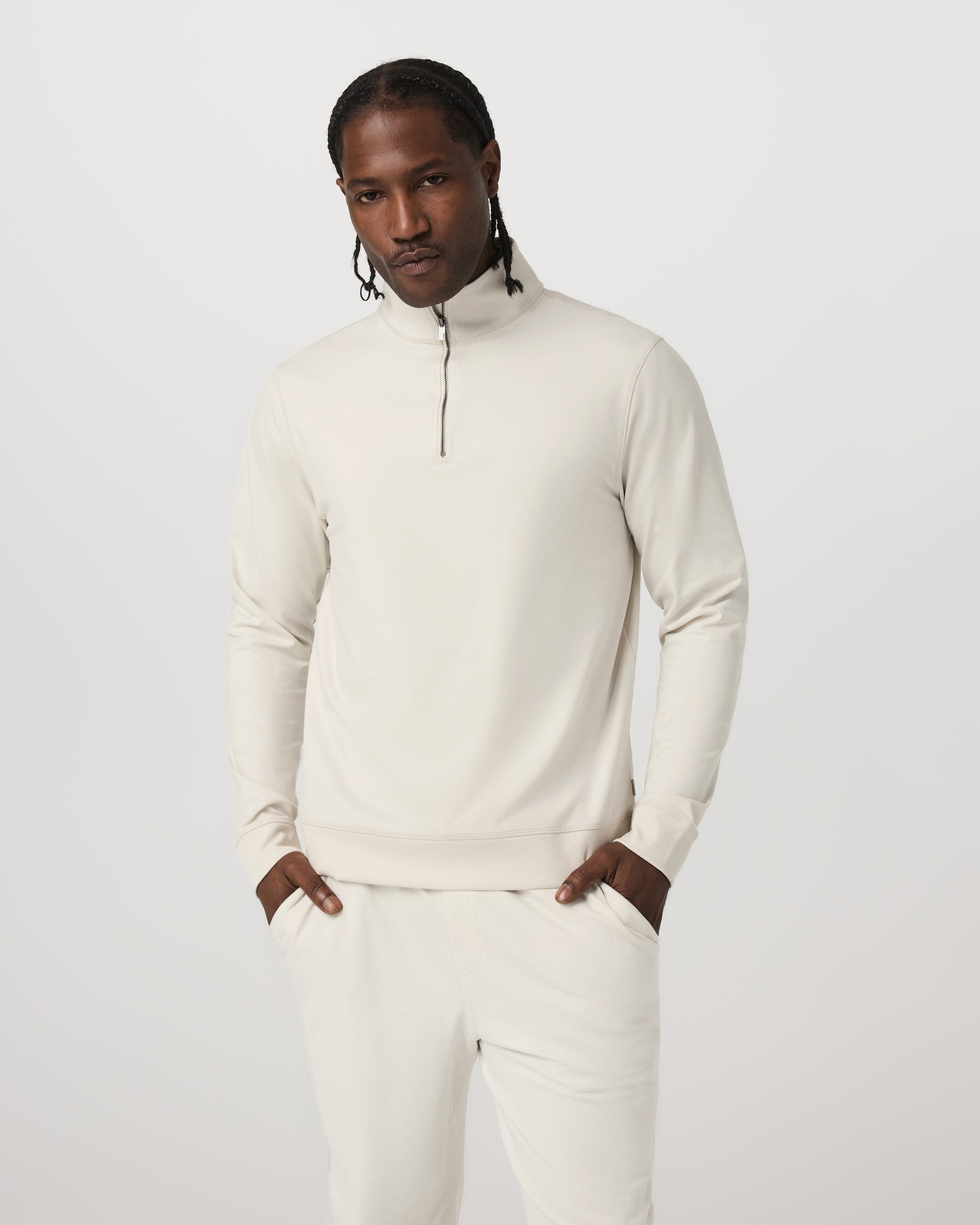 Coronado Half Zip | Ivory Heather