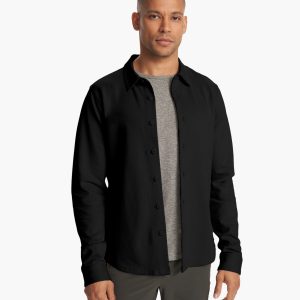 Long Sleeve Solana Button Down | Black