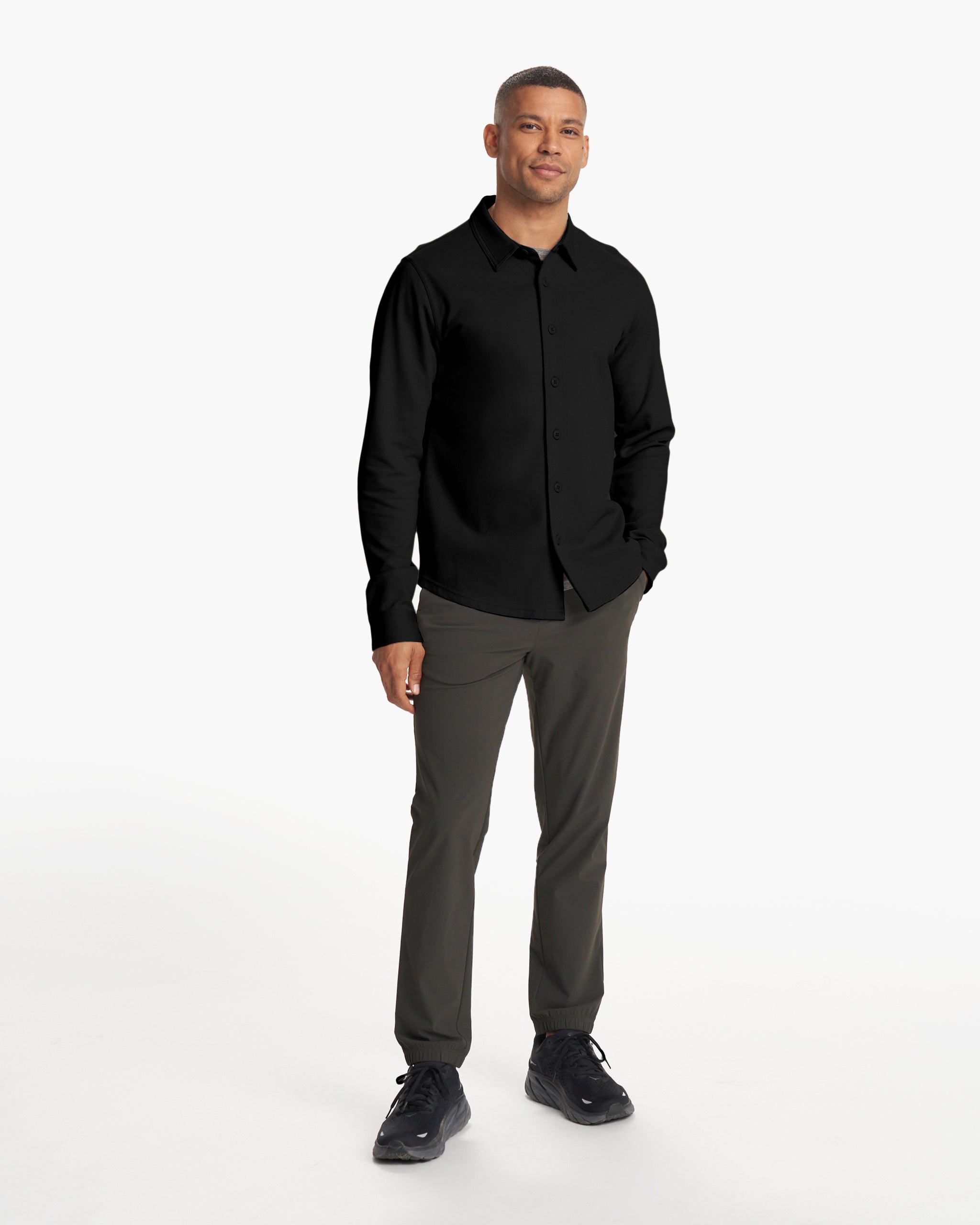 Long Sleeve Solana Button Down | Black - Image 2