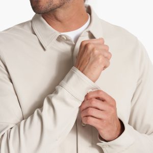 Long Sleeve Solana Button Down | Bone