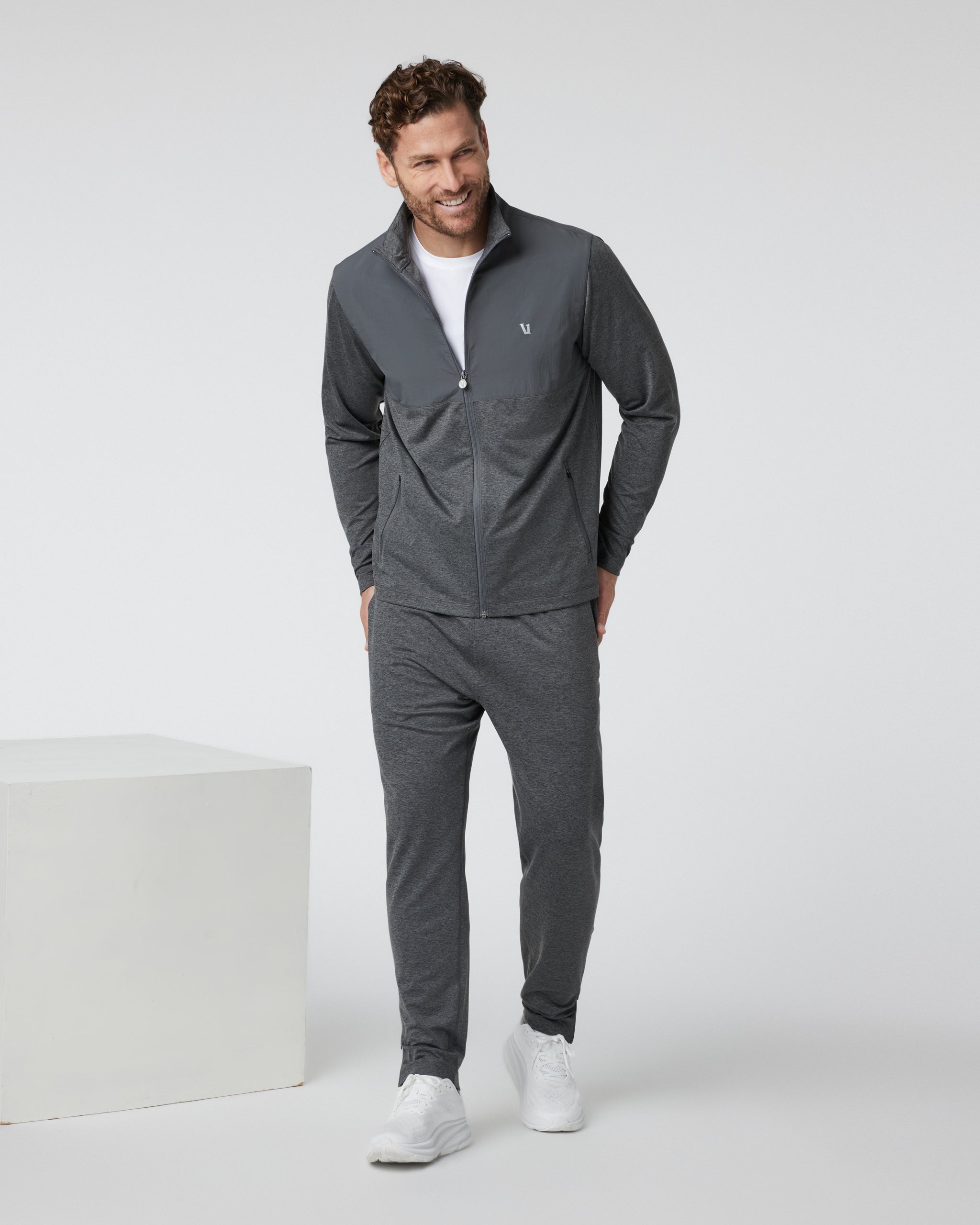 Sunday Element Track Jacket | Charcoal Heather - Image 4