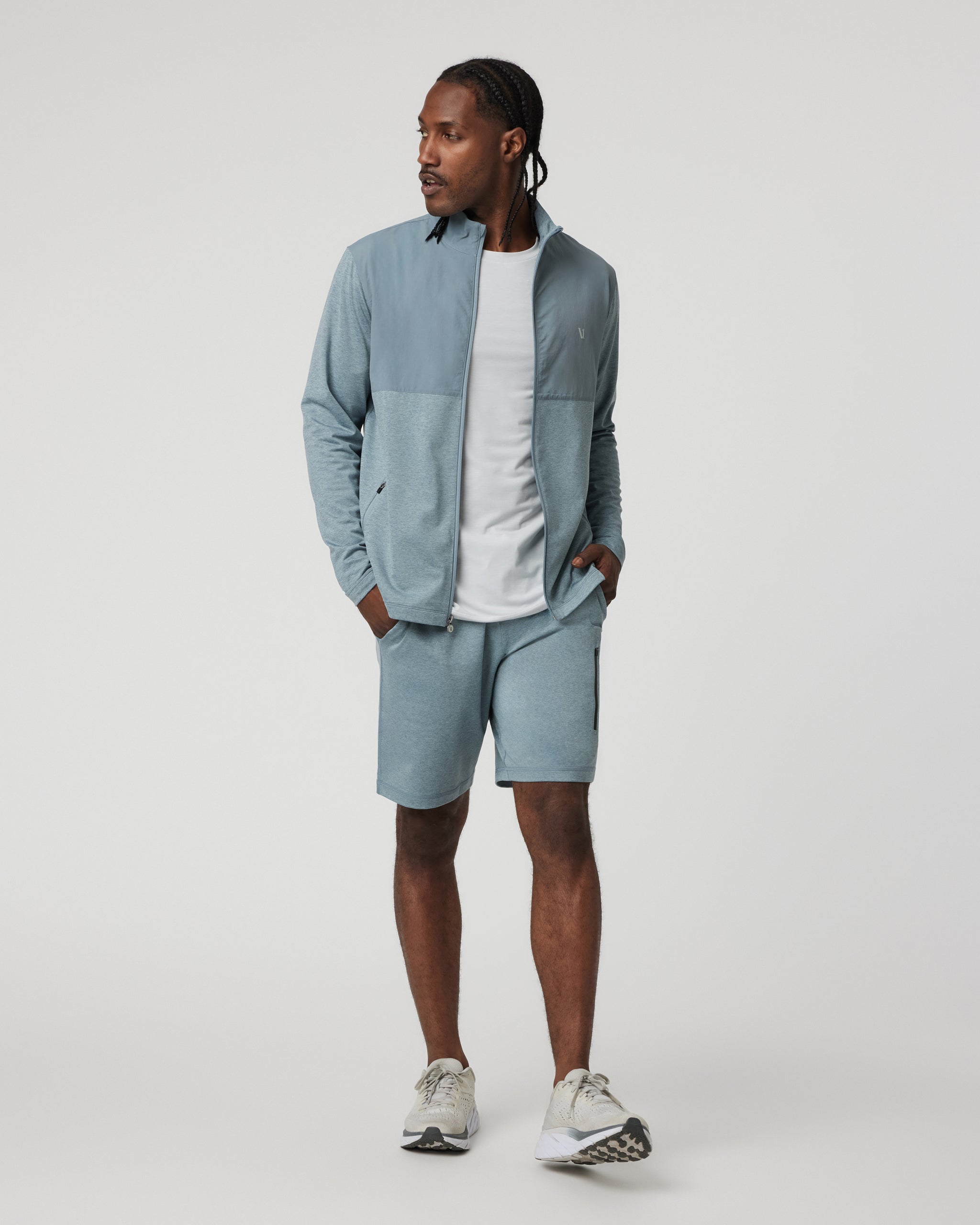 Sunday Element Track Jacket | Dusty Blue Heather - Image 4