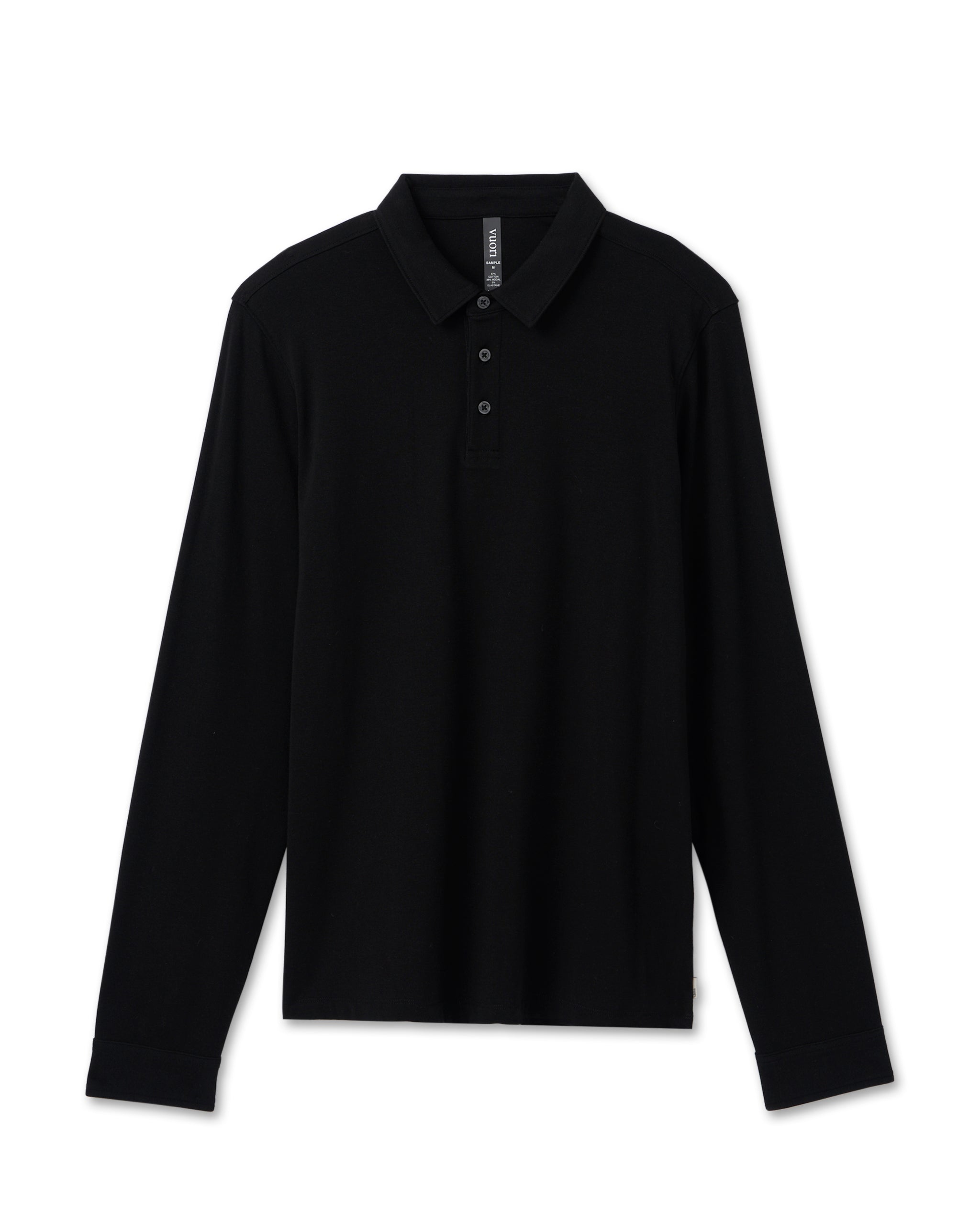Long Sleeve Westport Polo | Black - Image 6