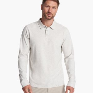 Long Sleeve Westport Polo | Oatmeal Heather