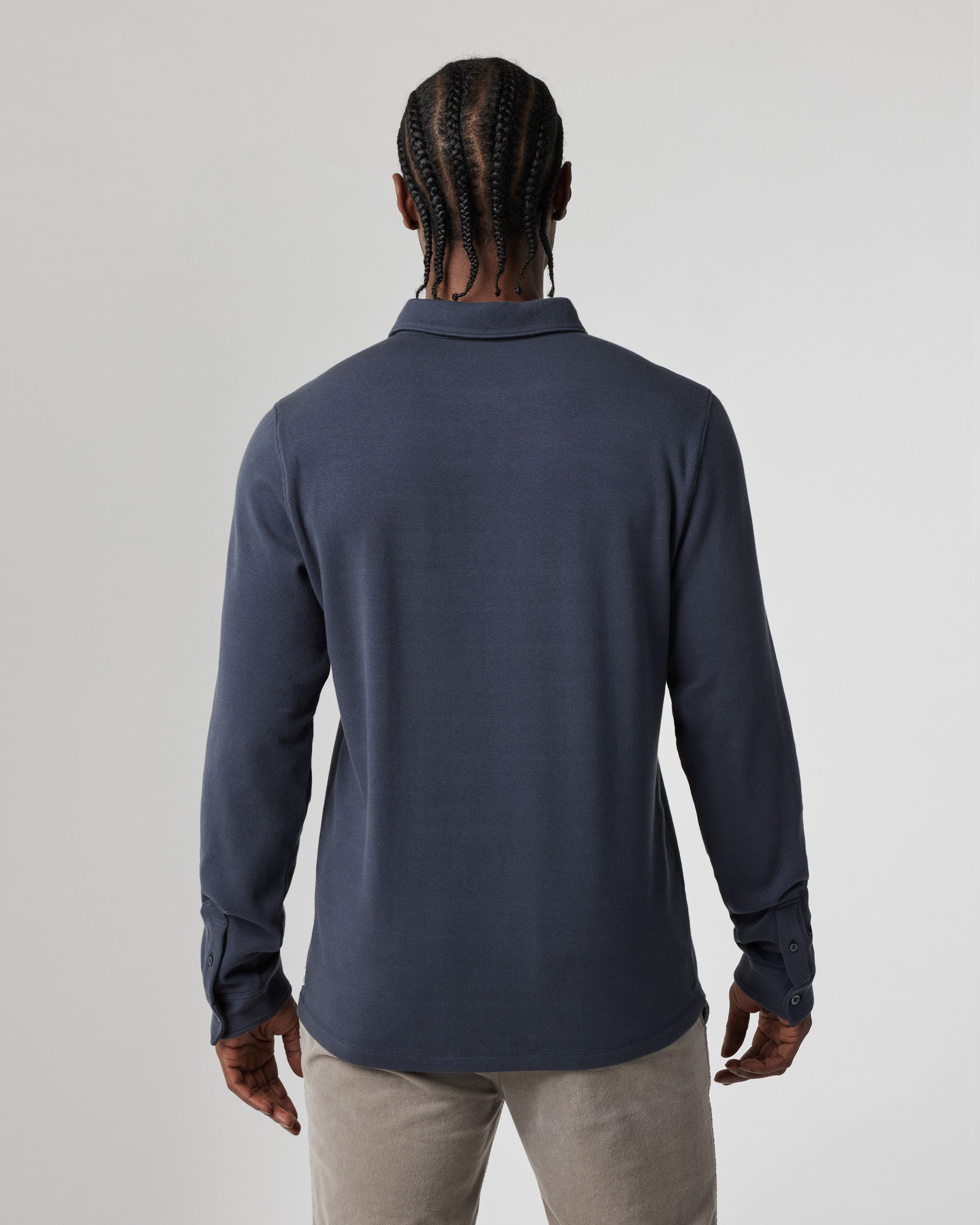 Long Sleeve Westport Polo | Navy - Image 2
