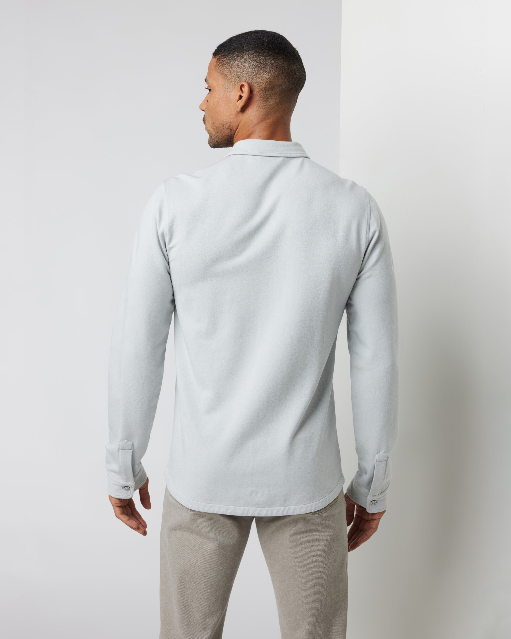 Boulevard Shirt Jacket | Sky Grey - Image 2