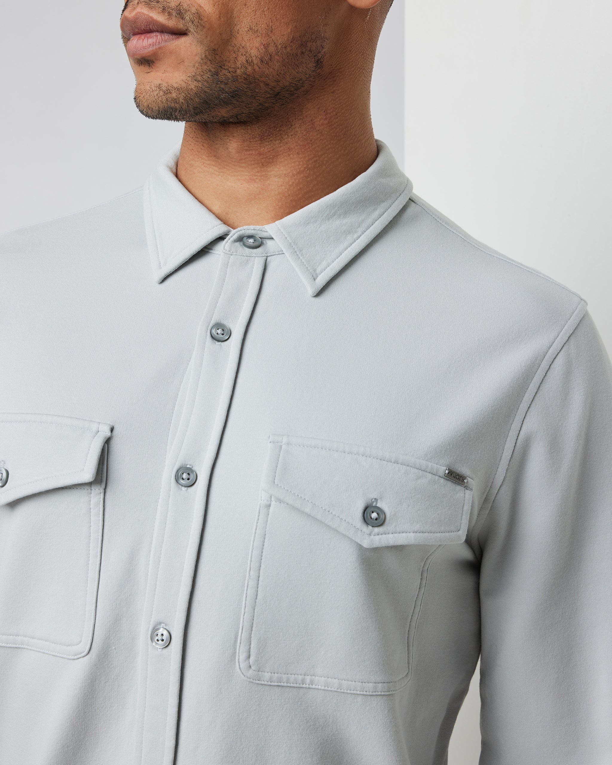 Boulevard Shirt Jacket | Sky Grey - Image 4