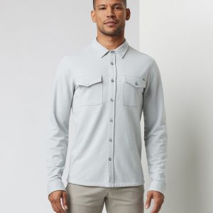 Boulevard Shirt Jacket | Sky Grey
