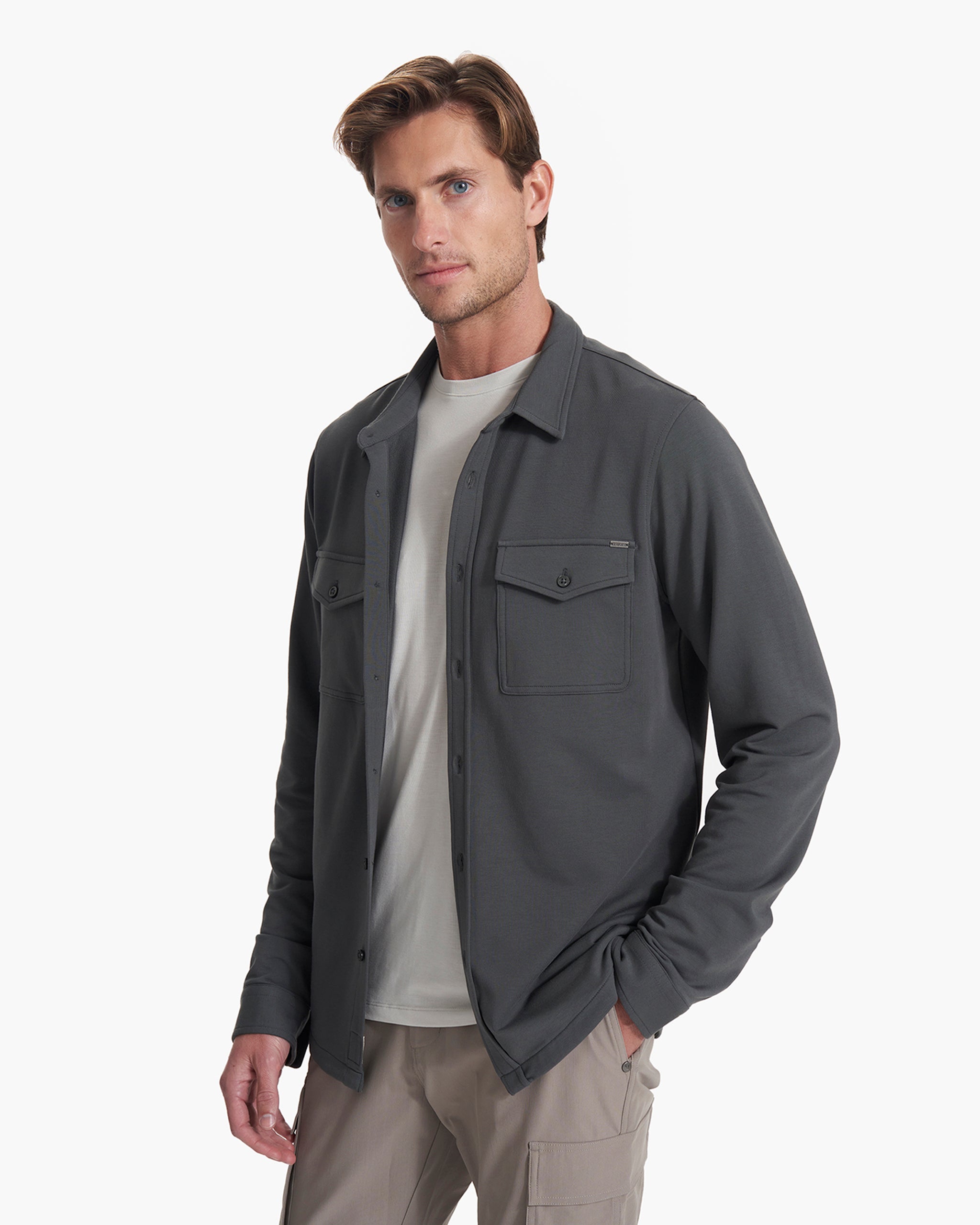 Boulevard Shirt Jacket | Shale - Image 3