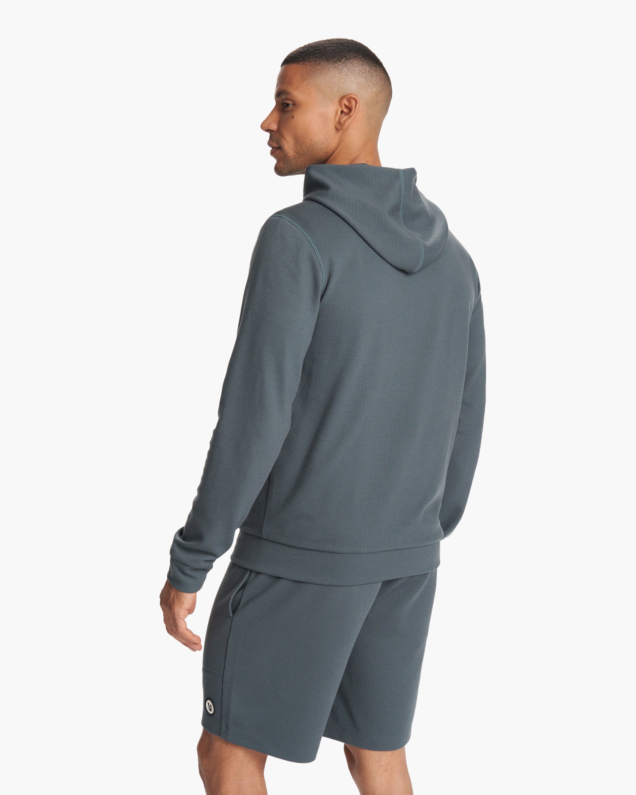 Performance Waffle Zip Hoodie 2.0 | Lake - Image 2