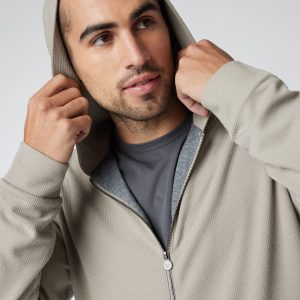 Performance Waffle Zip Hoodie 2.0 | Toast