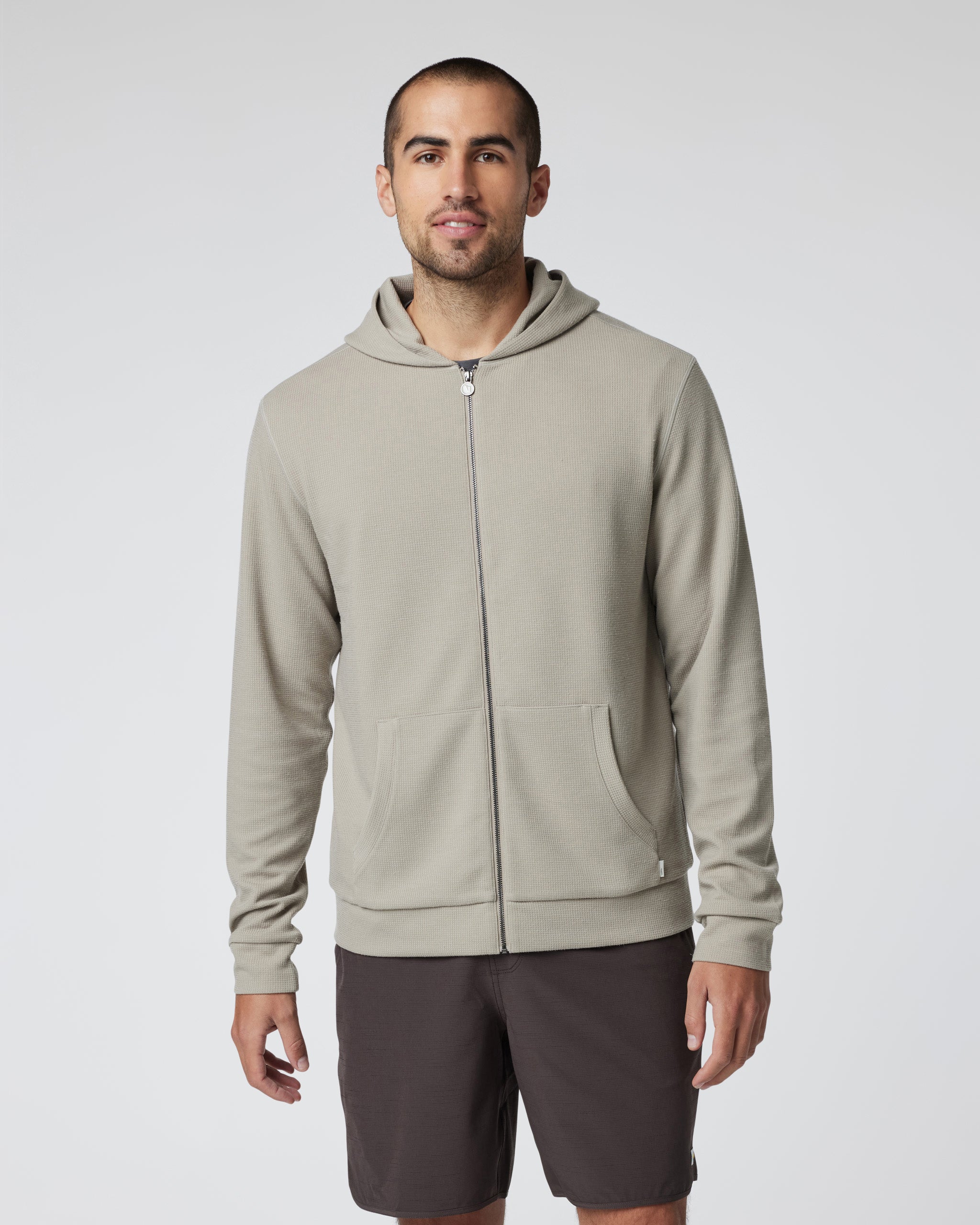 Performance Waffle Zip Hoodie 2.0 | Toast - Image 2