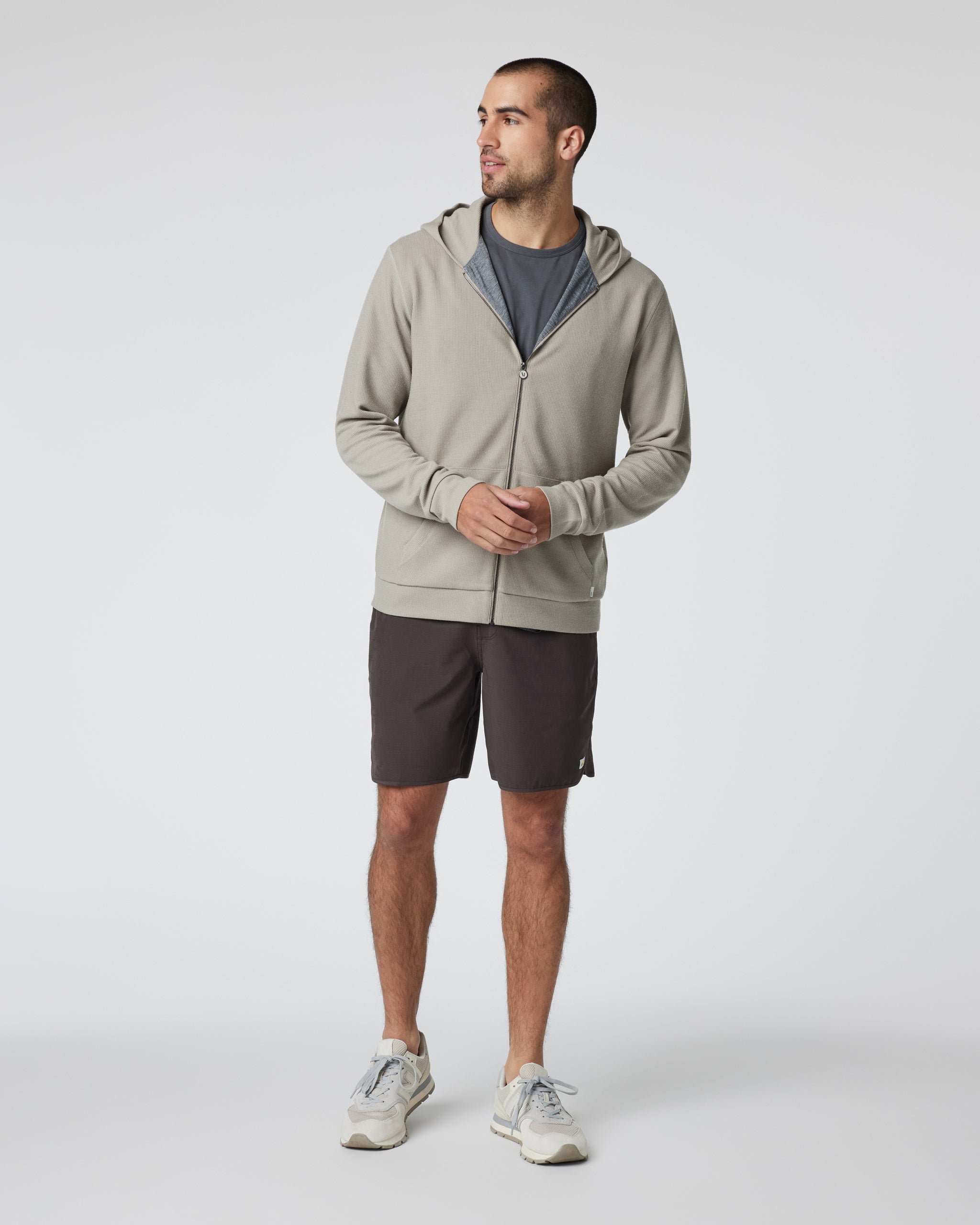 Performance Waffle Zip Hoodie 2.0 | Toast - Image 5