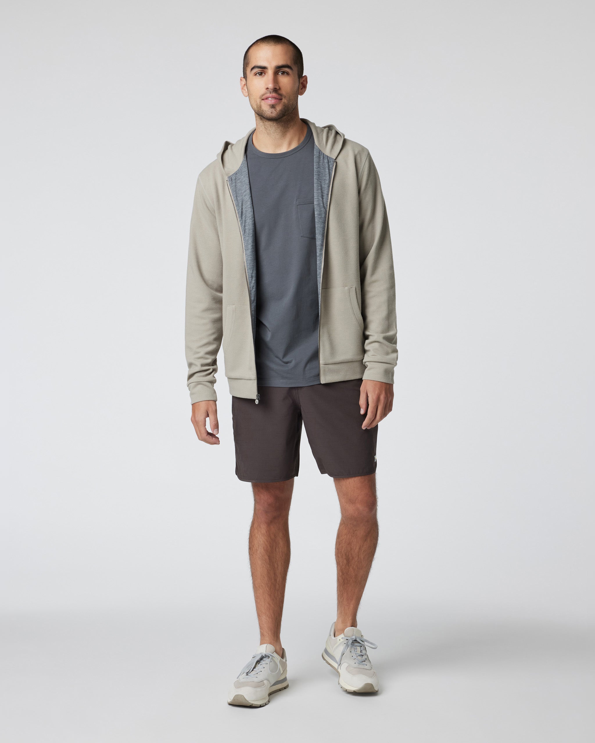 Performance Waffle Zip Hoodie 2.0 | Toast - Image 4