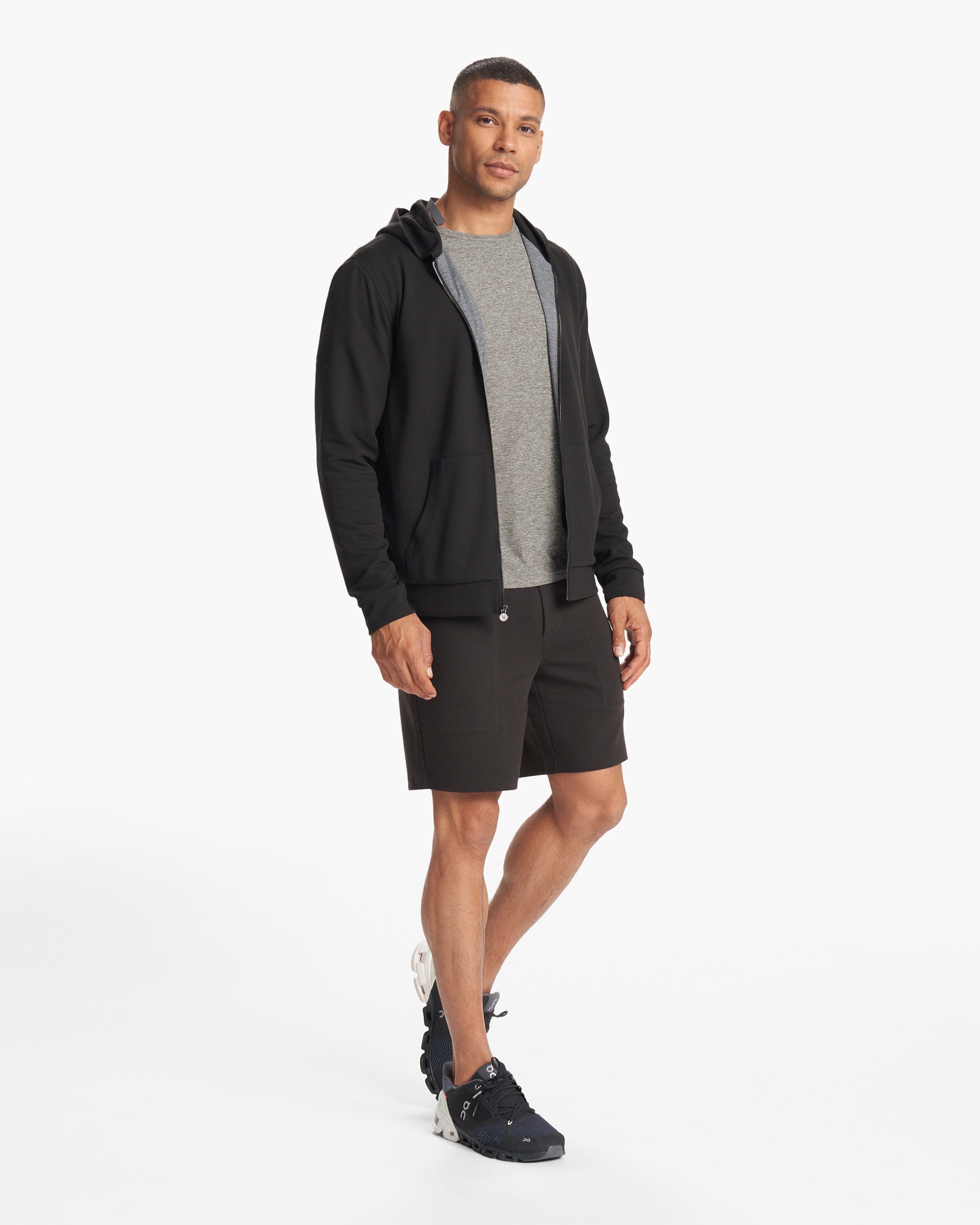 Performance Waffle Zip Hoodie 2.0 | Black - Image 4