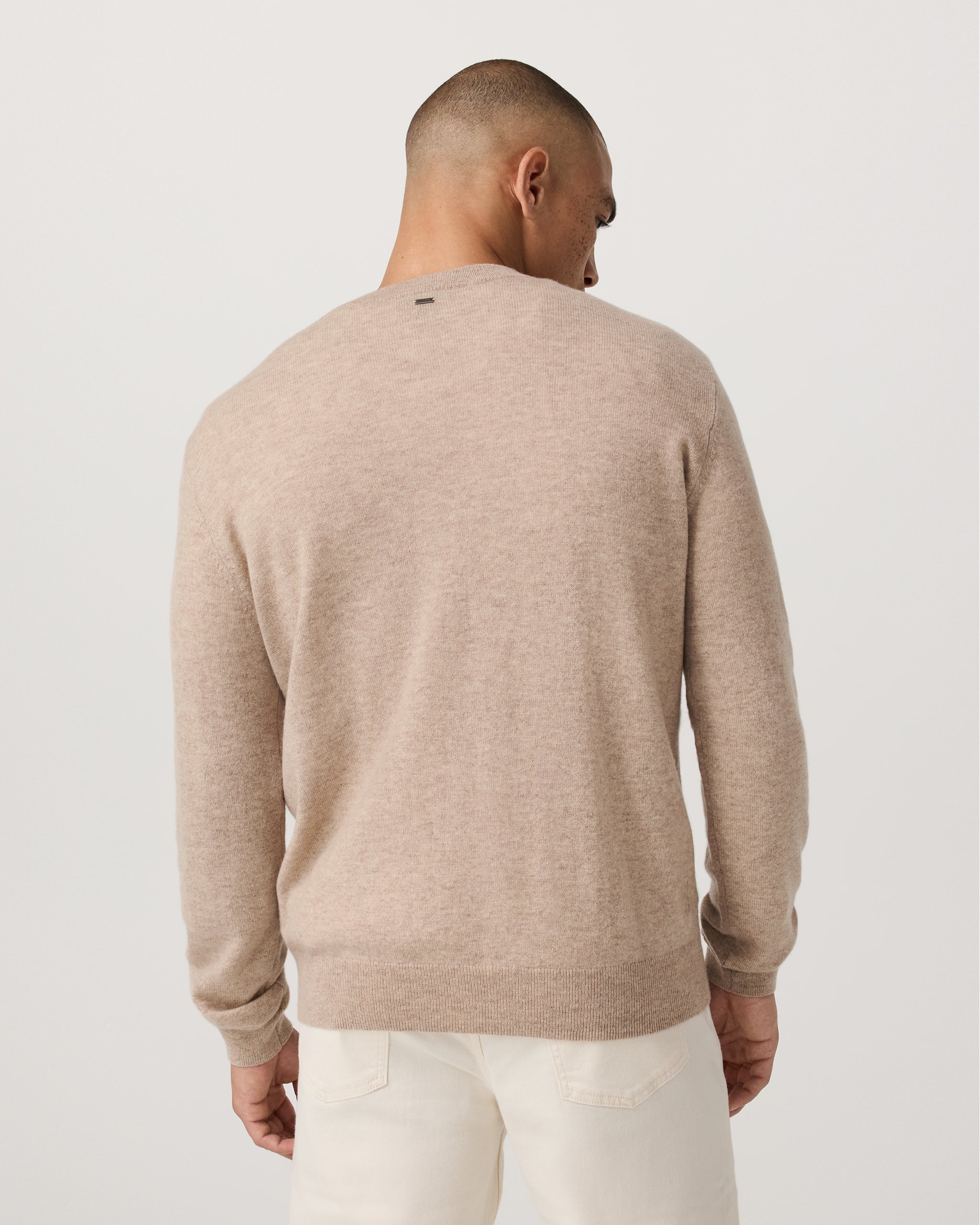 Berik Cashmere Sweater | Oatmeal Heather - Image 3