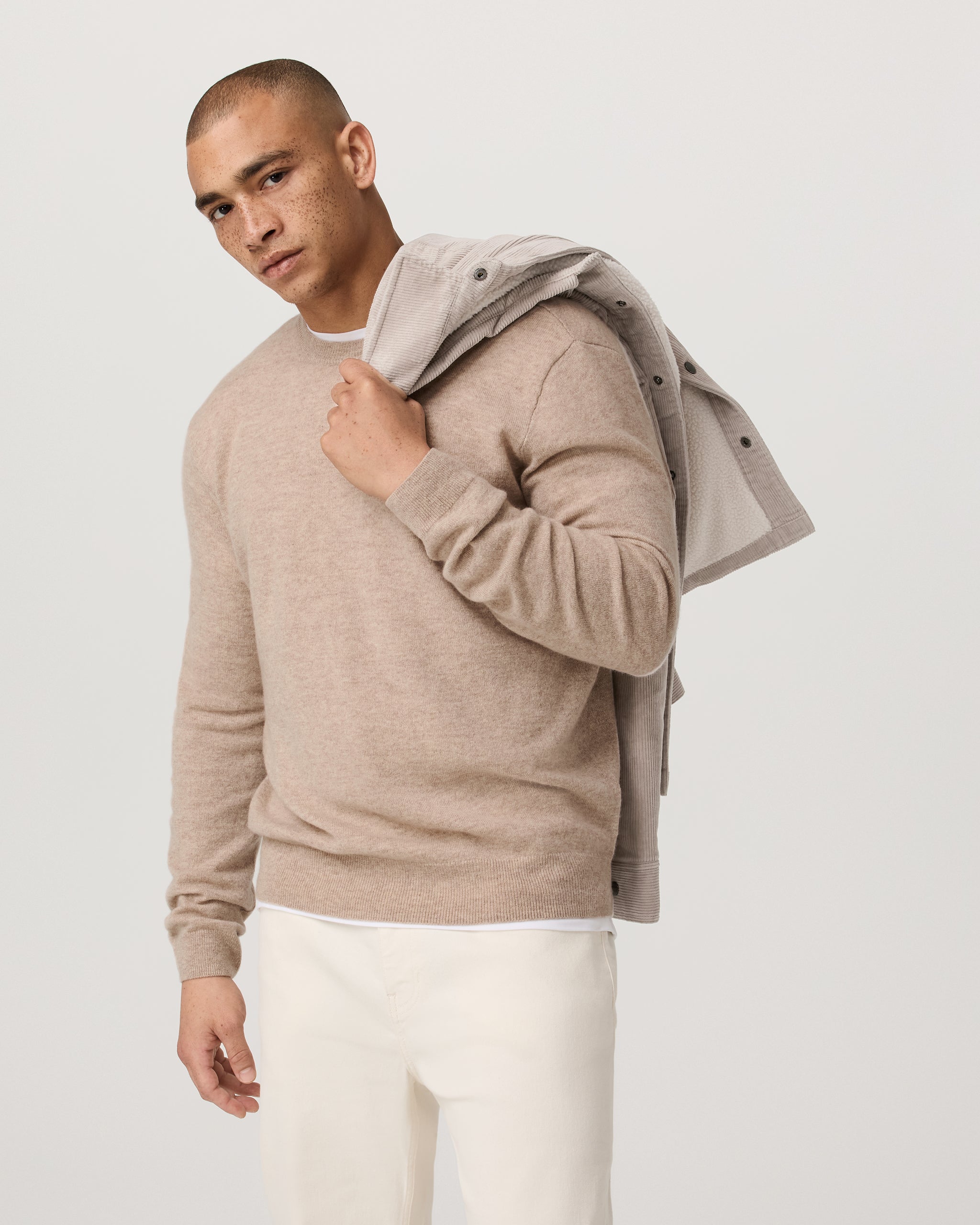 Berik Cashmere Sweater | Oatmeal Heather
