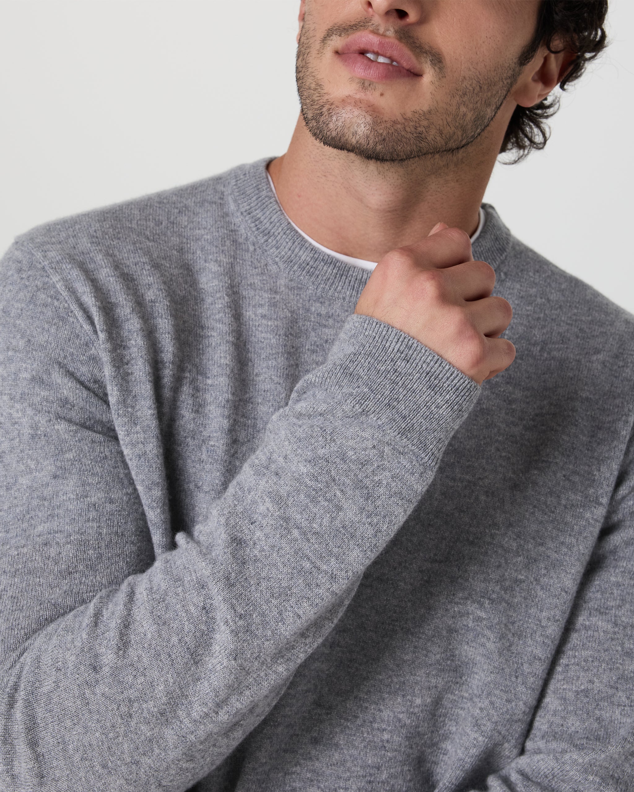 Berik Cashmere Sweater | Heather Grey - Image 3
