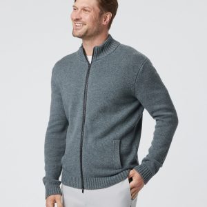 Denver Full Zip Sweater | Charcoal