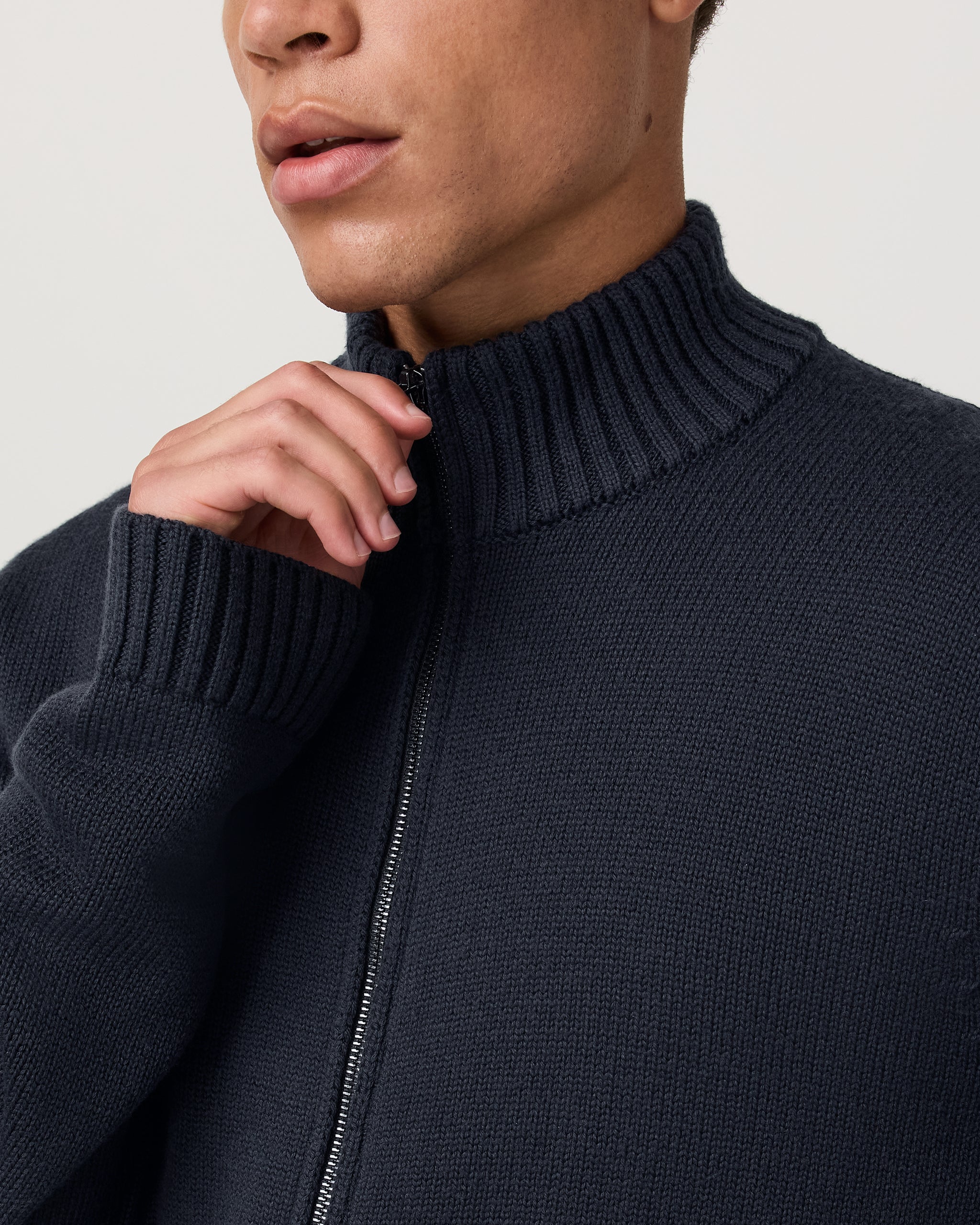 Denver Full Zip Sweater | Navy - Image 2