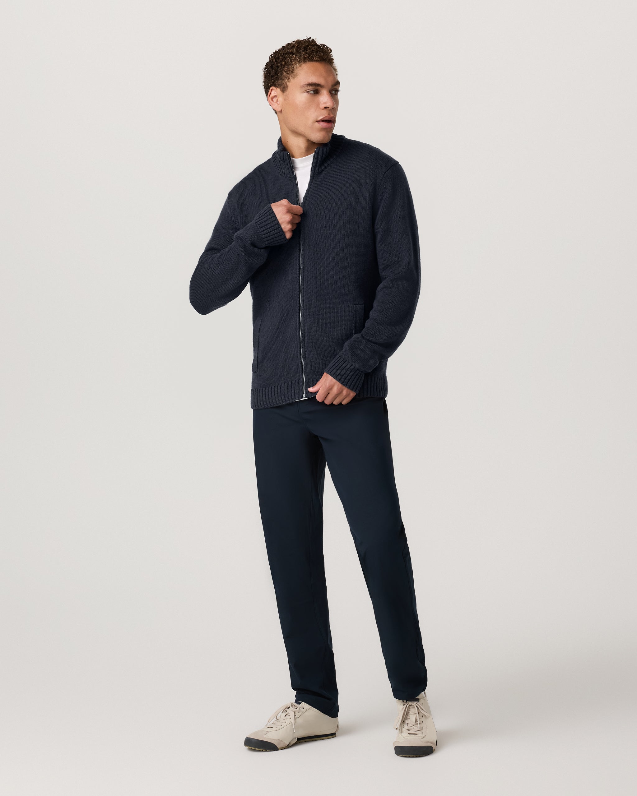 Denver Full Zip Sweater | Navy - Image 4