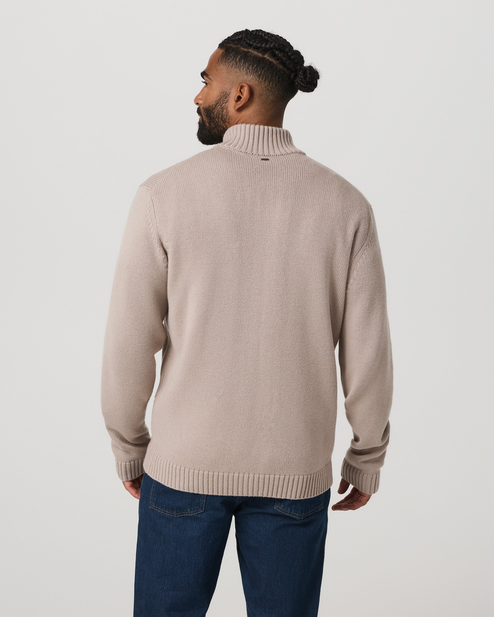 Denver Full Zip Sweater | Willow Grey - Image 3