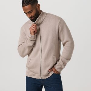 Denver Full Zip Sweater | Willow Grey