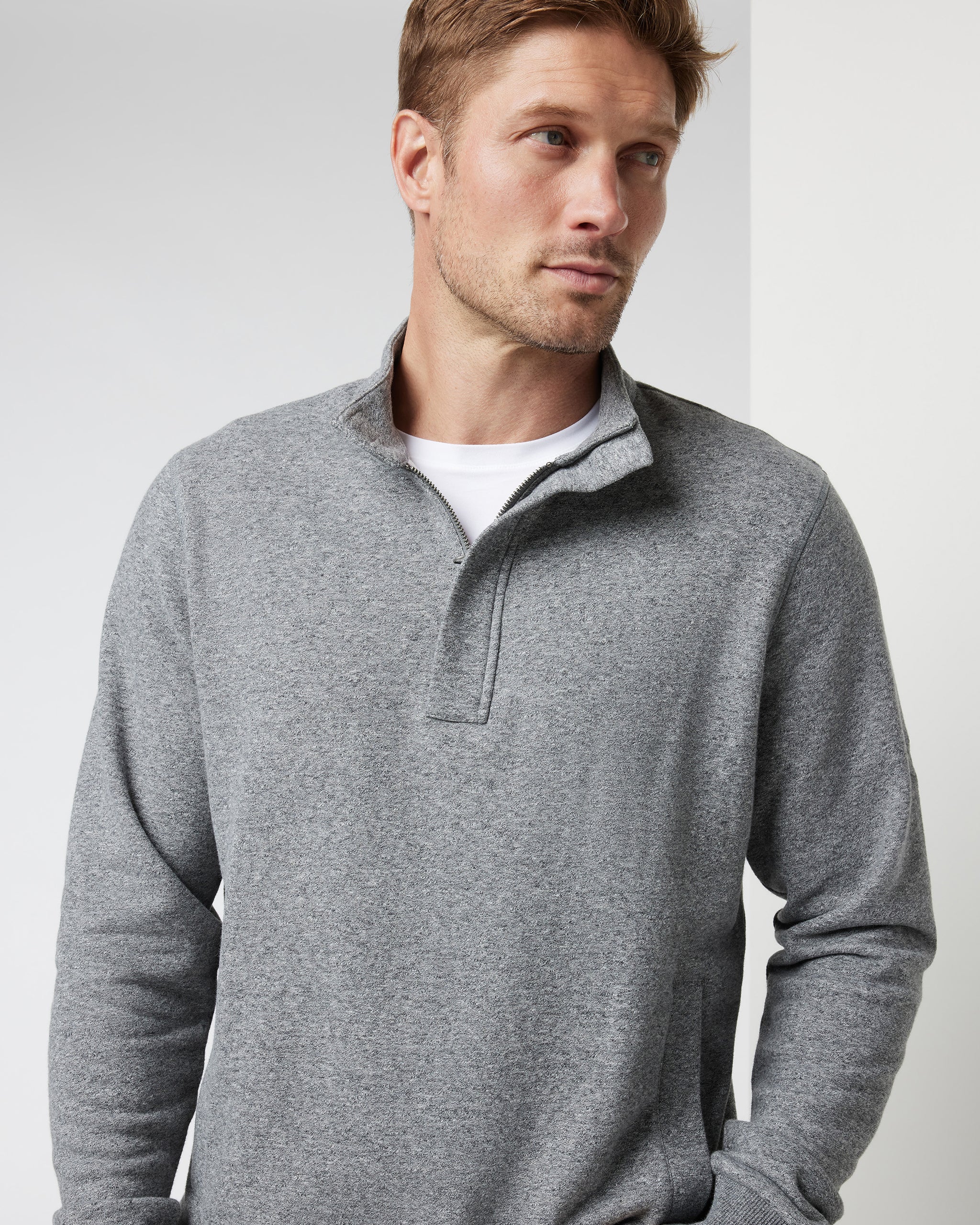 Cypress Quarter Zip | Heather Grey