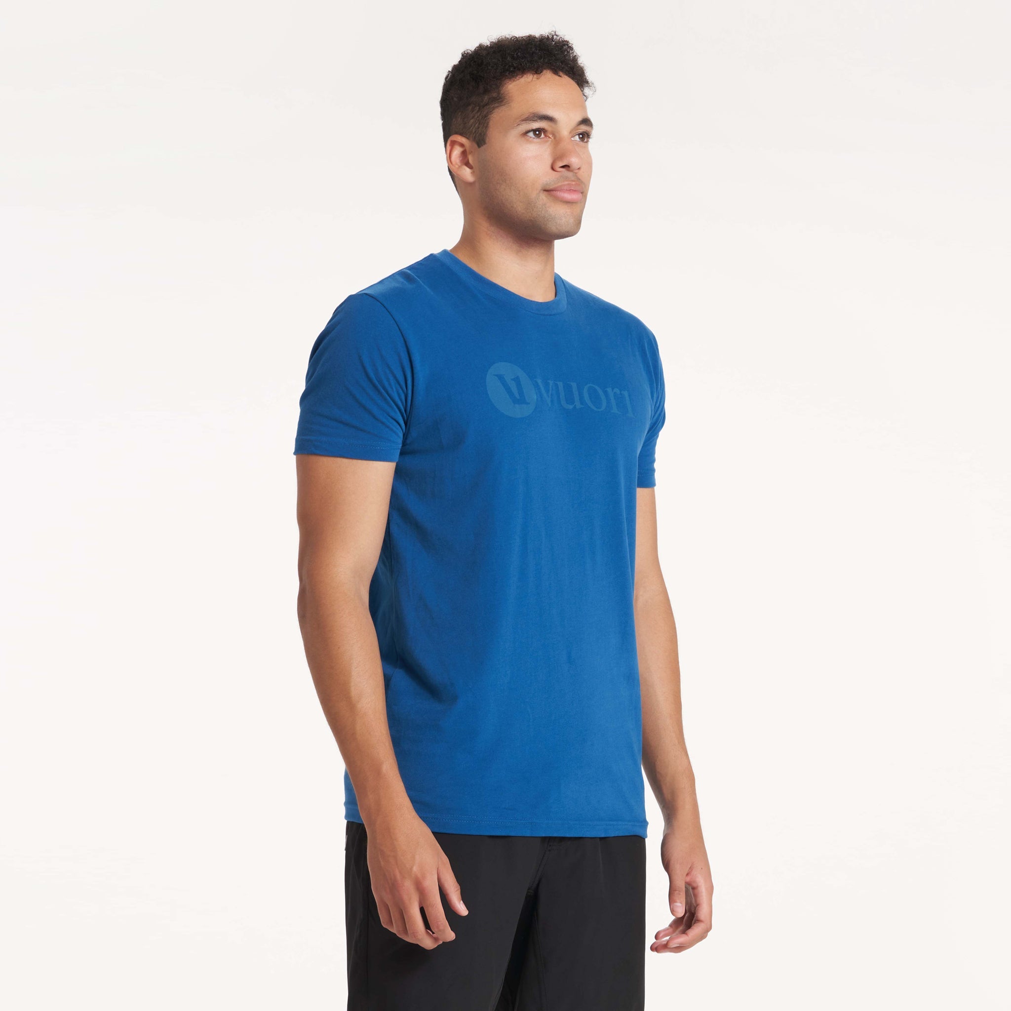 V1 Vuori Wordmark Logo Tee | Sea - Image 2