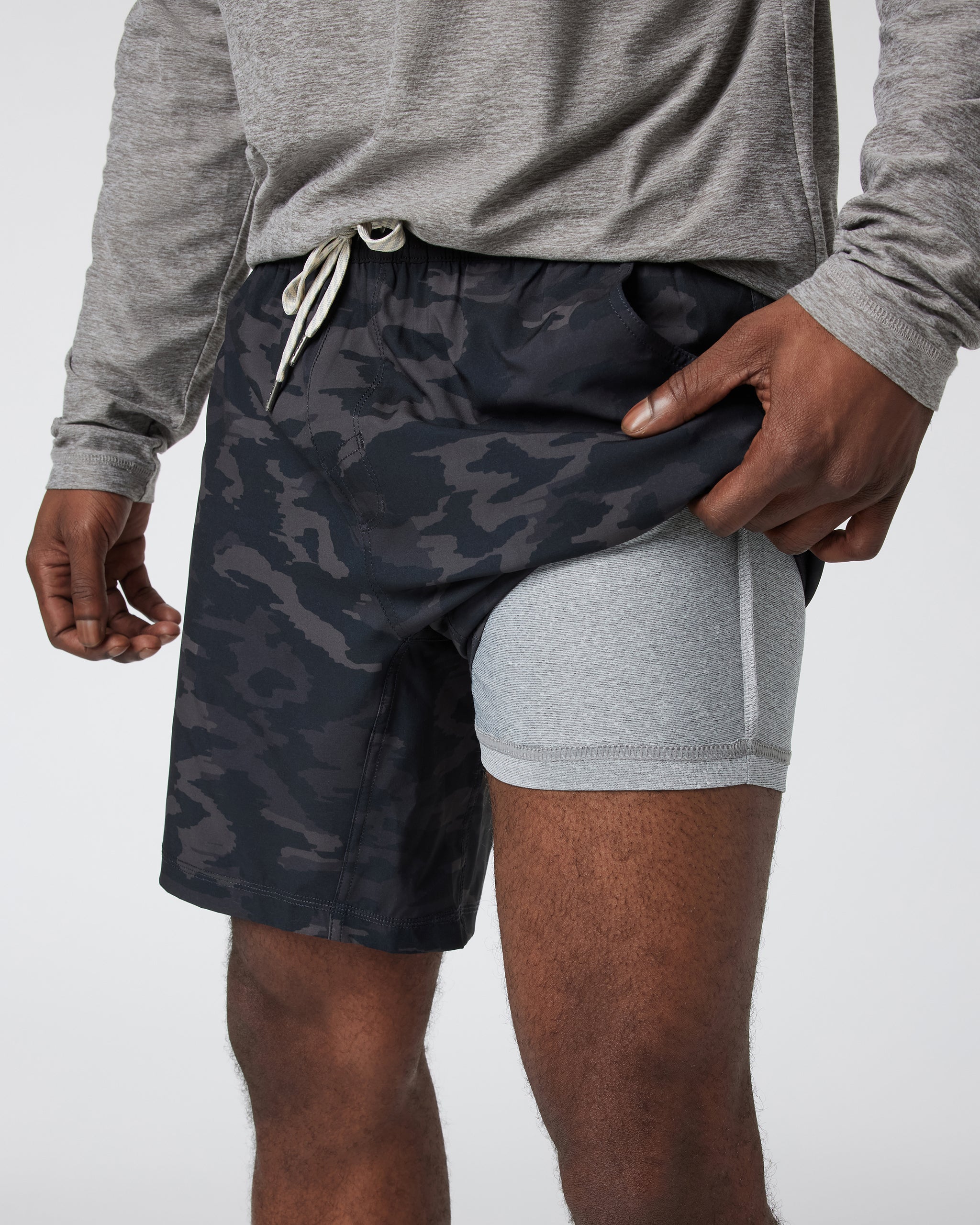 Kore Short Lined 7 | Black Watercolor Camo - Image 2