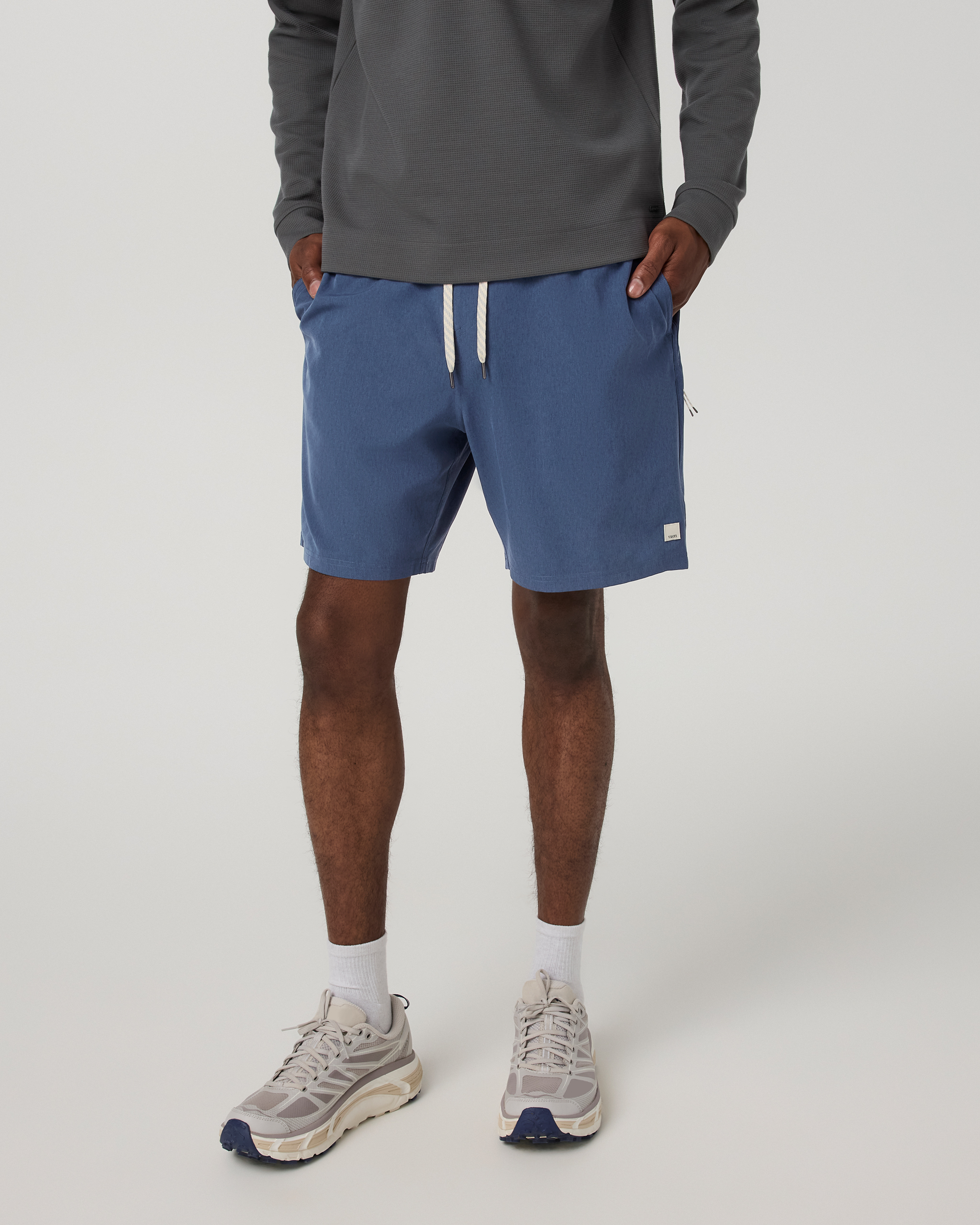 Banks Session Short Unlined 7 | Azure Linen Texture