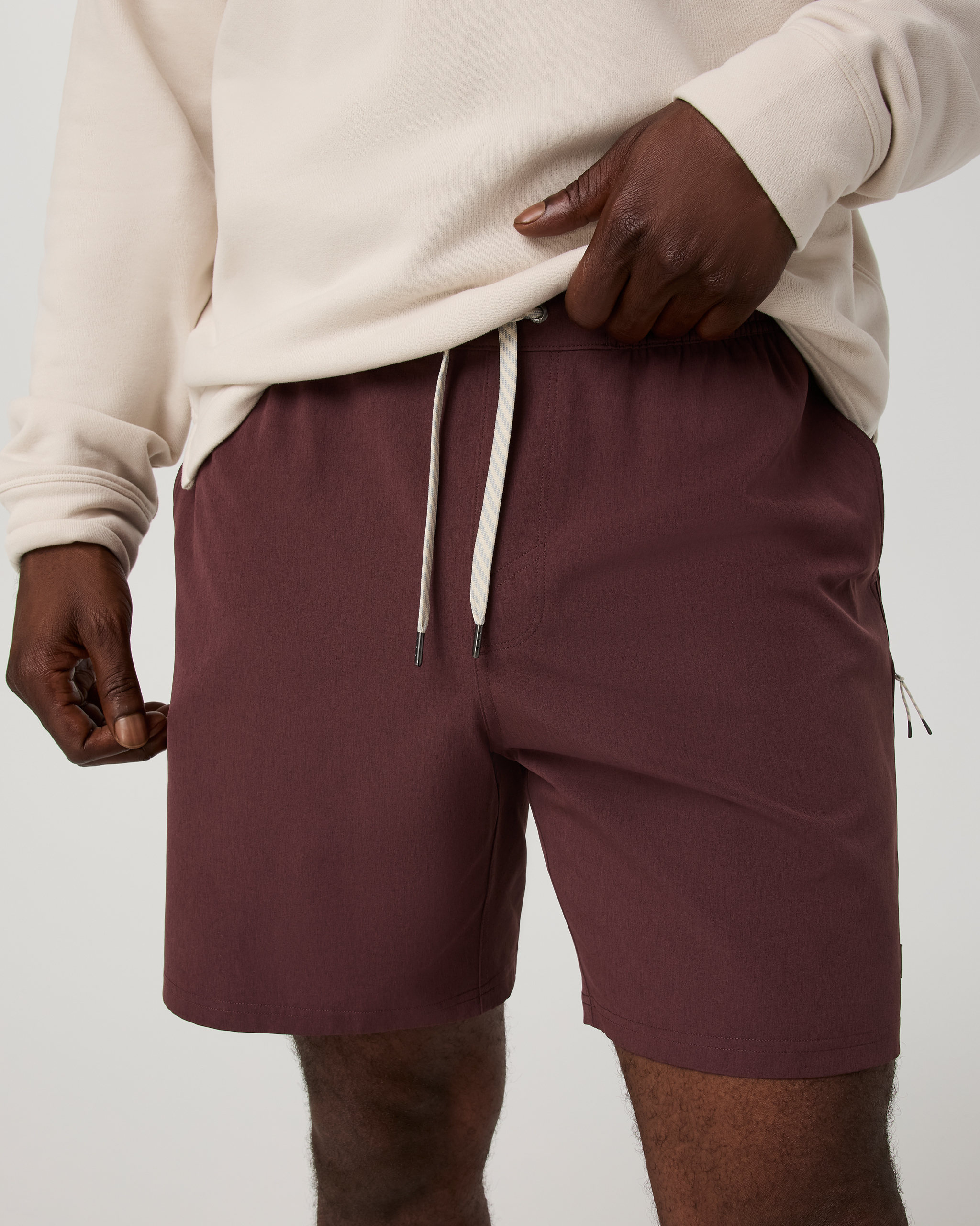 Banks Session Short Unlined 7 | Boysenberry Linen Texture - Image 3