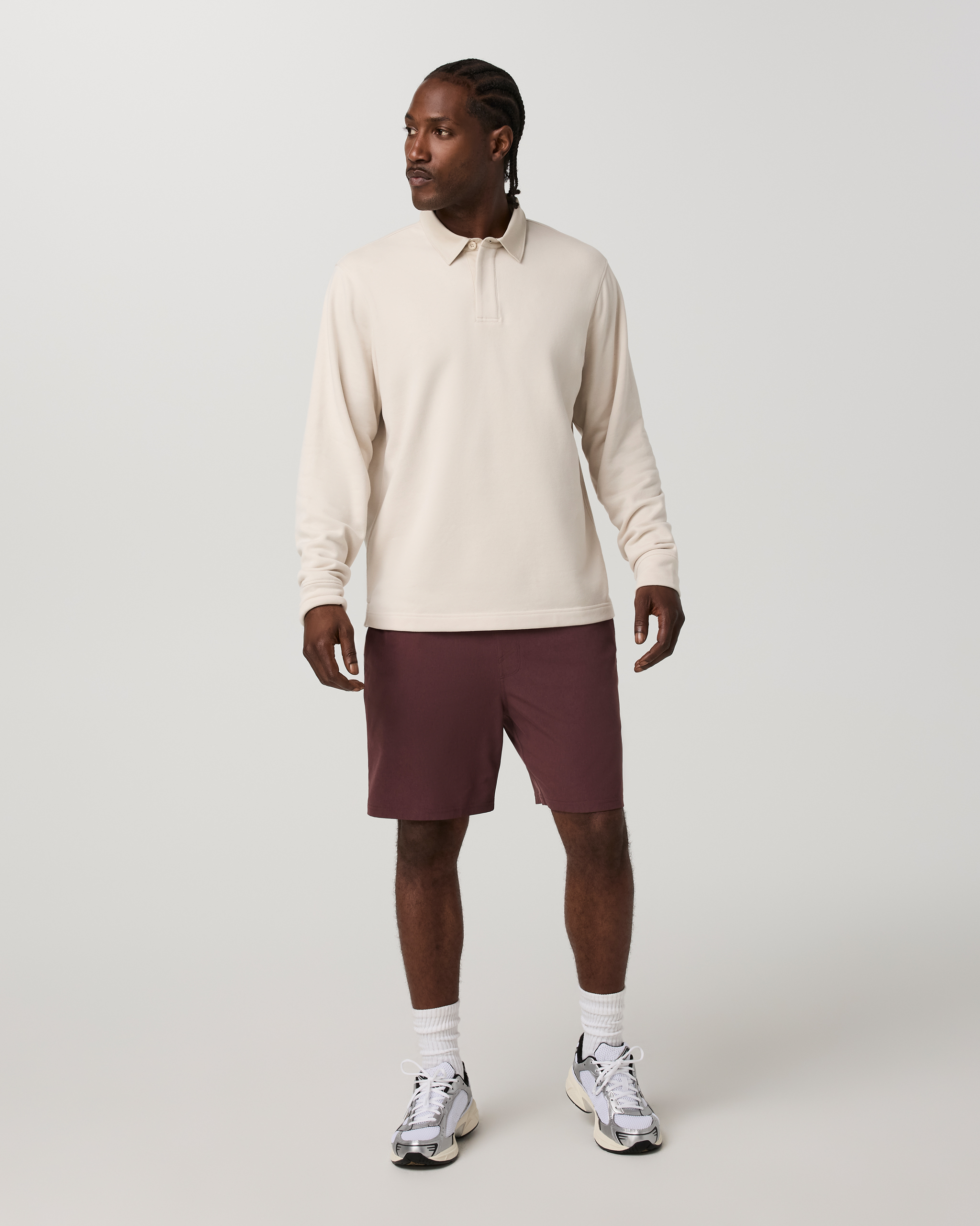 Banks Session Short Unlined 7 | Boysenberry Linen Texture - Image 4