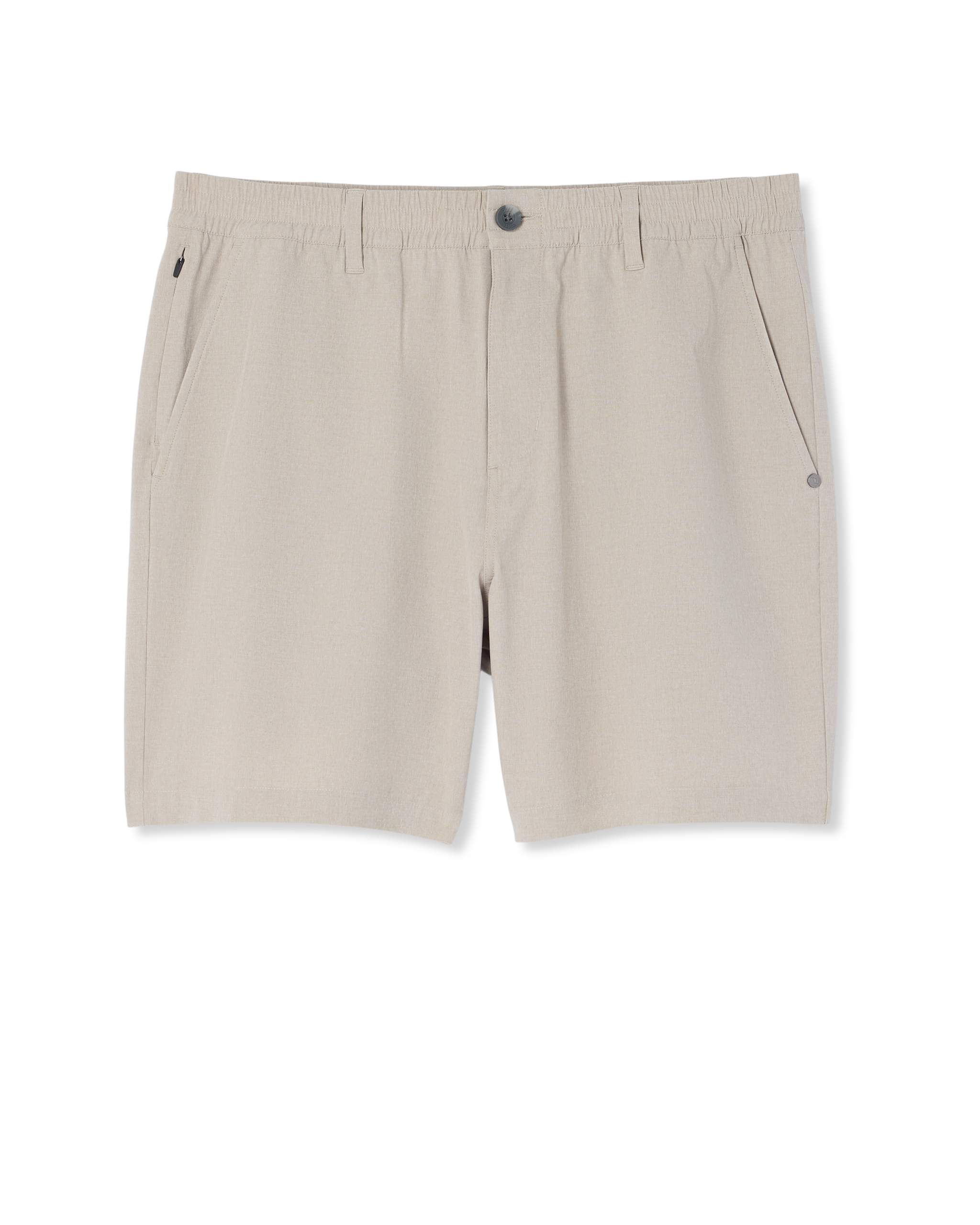 Aim Elastic Waist Short 7 | Khaki Linen Texture - Image 6