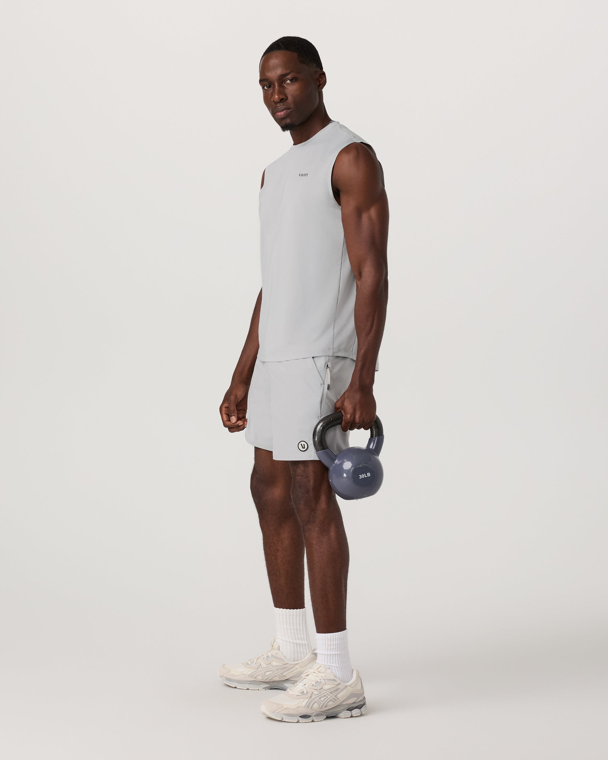 Maverick Volley Short Lined | Sky Grey - Image 5