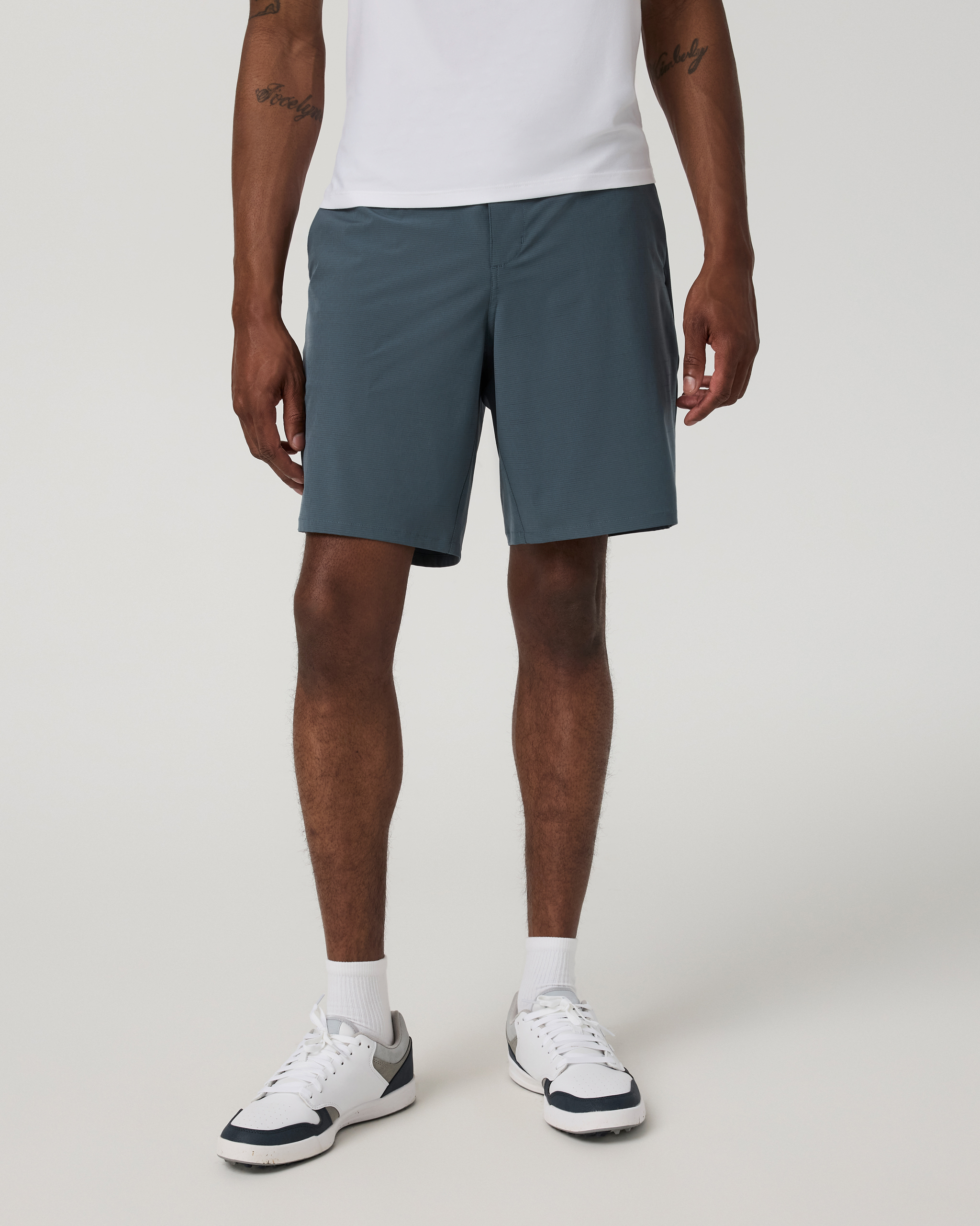 Aim Short 8 | Blue Sea Slub Stripe